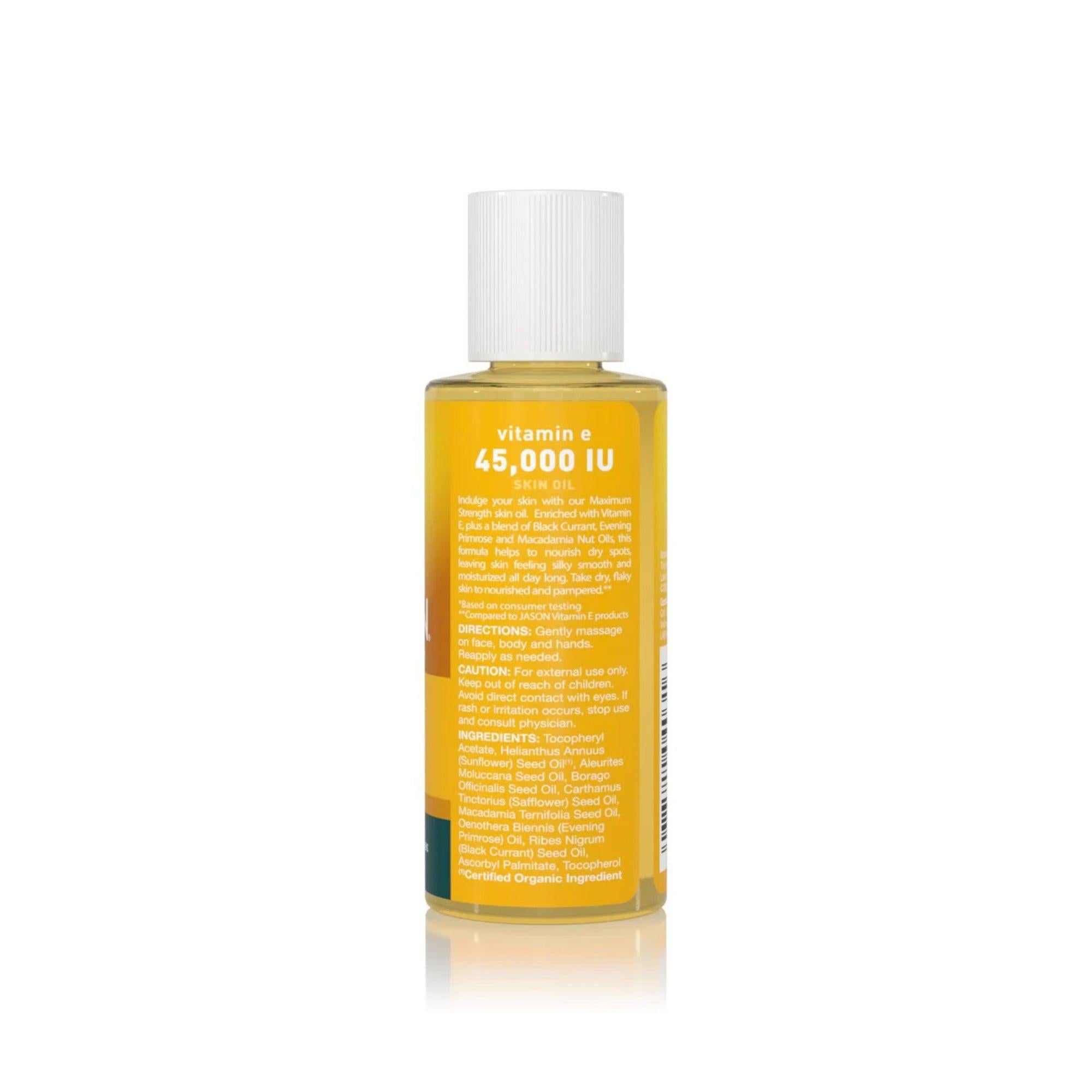 Jason Vitamin E Oil 45,000 IU – Intensive Skin Moisturizer & Antioxidant (1×2 Oz)
