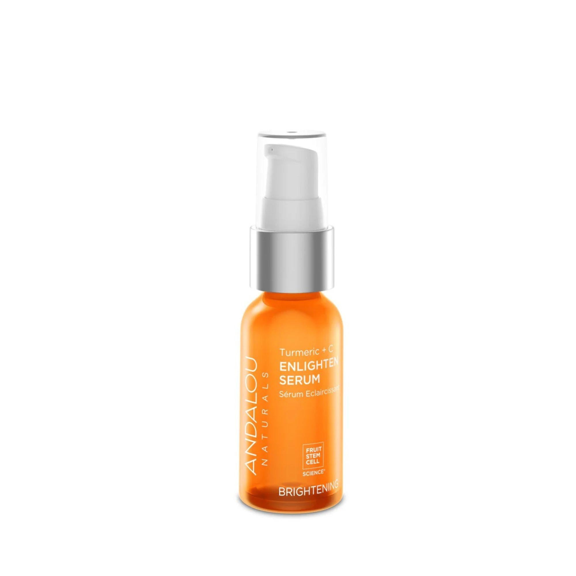 Andalou Naturals Turmeric + Vitamin C Enlighten Serum for Brightening & Anti-Aging (1.1 Oz)