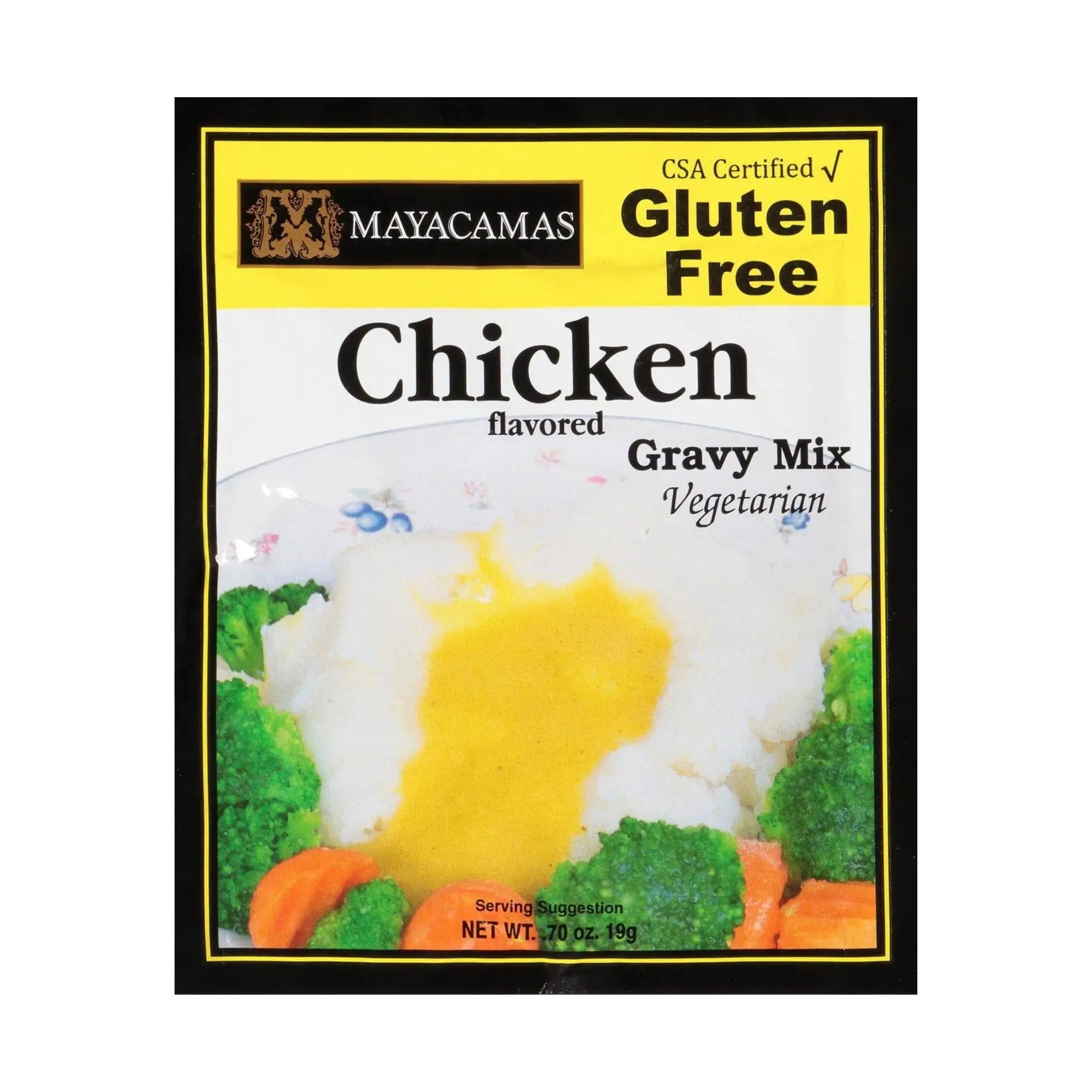Mayacamas Gluten Free Chicken Gravy Mix (12 Pack, 0.75 oz Each) – All Natural Vegetarian Gravy for Chicken, Vegetables & Potatoes Enaraon