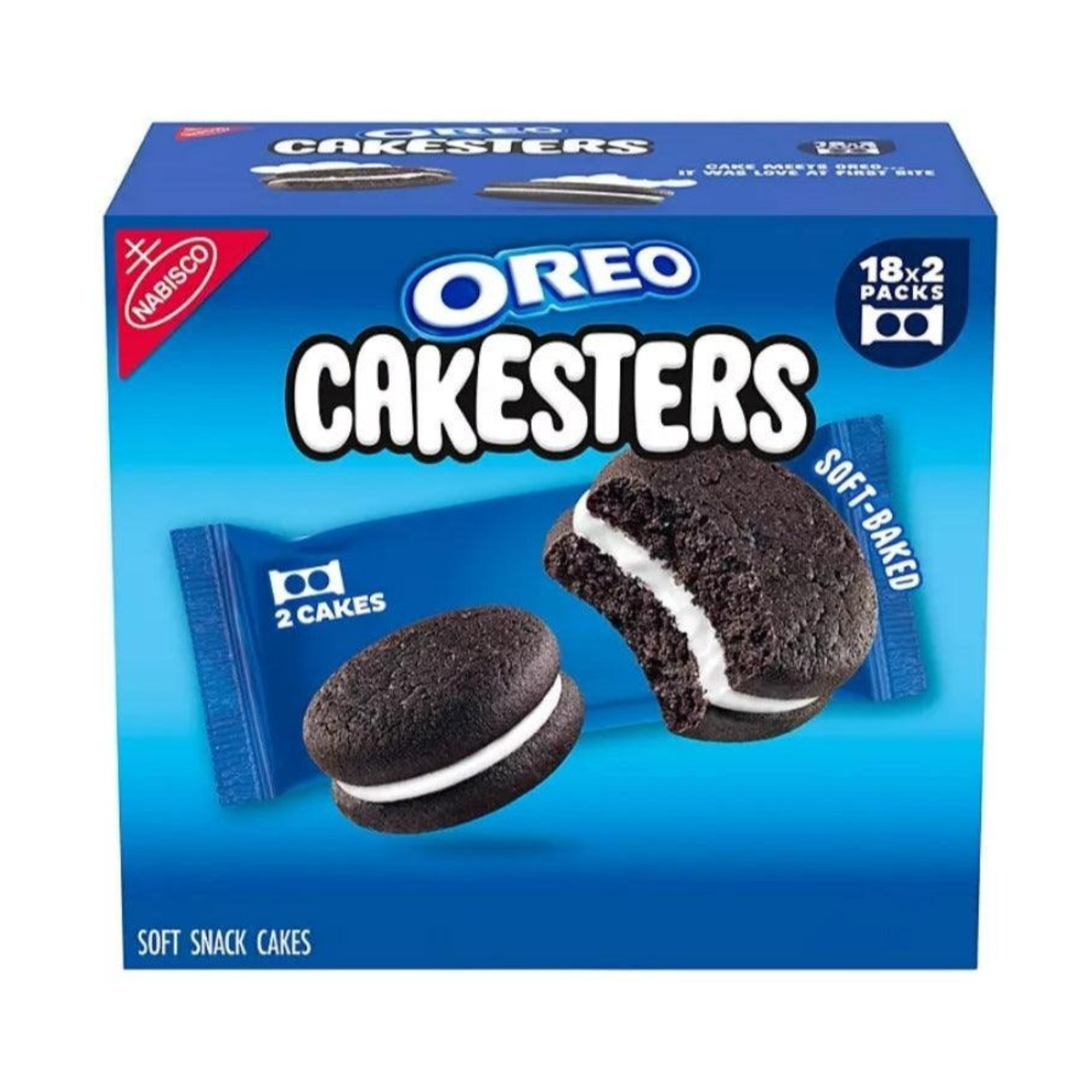 OREO Cakesters Soft-Baked Chocolate Snack Cakes, 18 Packs