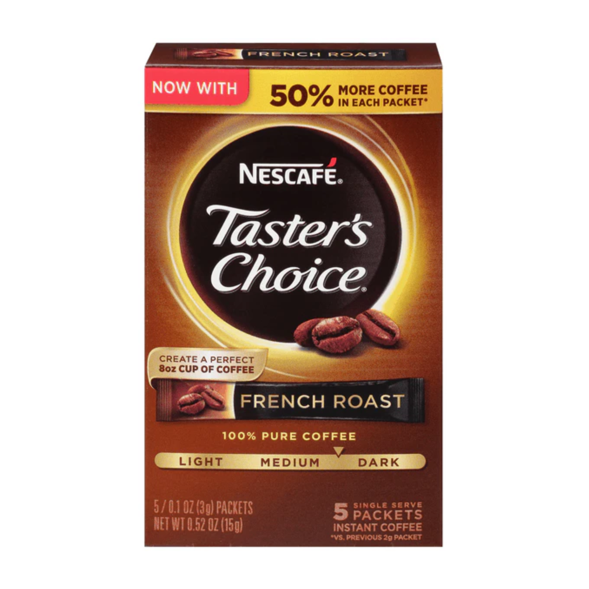 NESCAFÉ Taster's Choice French Roast Instant Coffee - Bold & Rich Flavor 