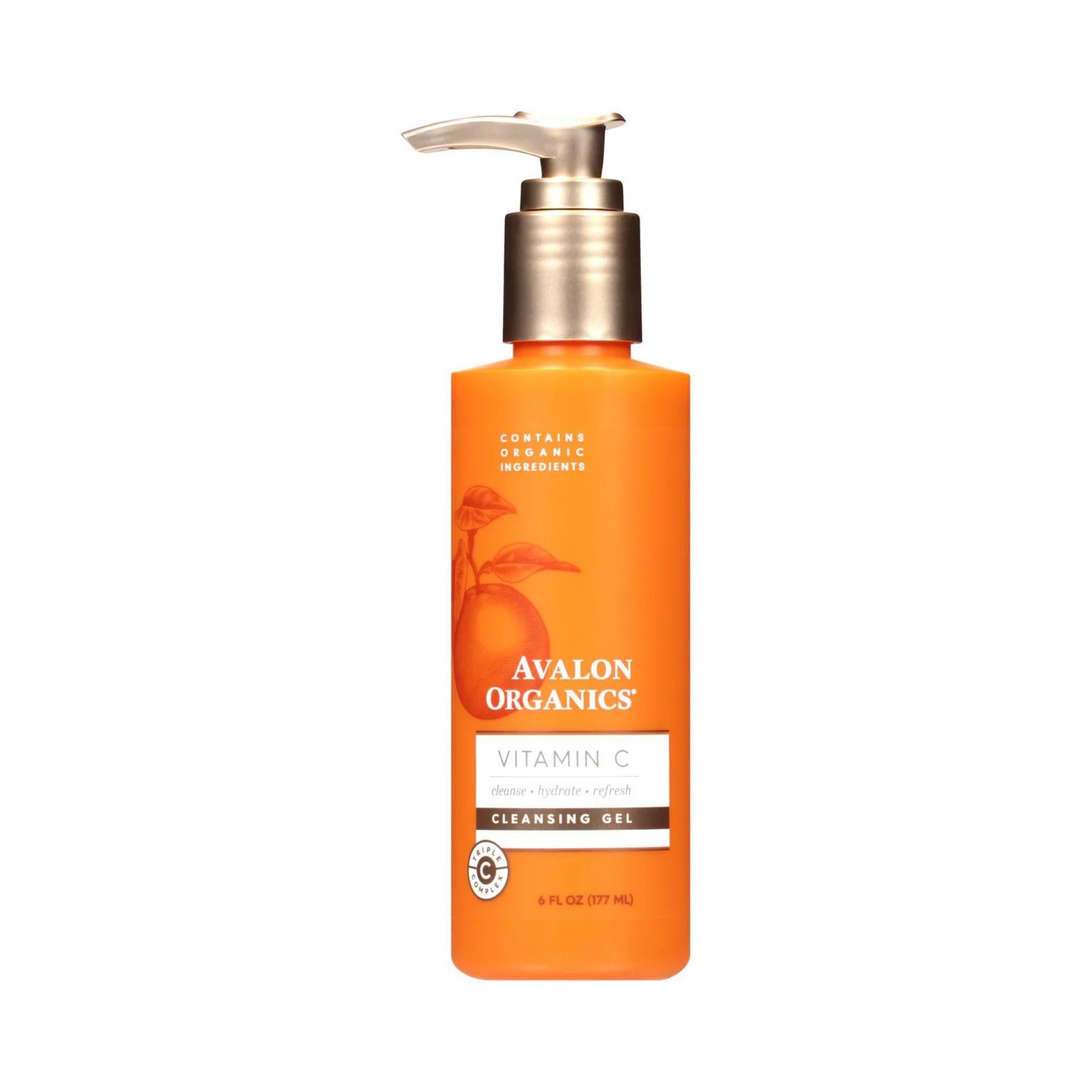 Avalon Organics Vitamin C Renewal Cleansing Gel – Brightening Facial Cleanser for Radiant Skin (6 oz)