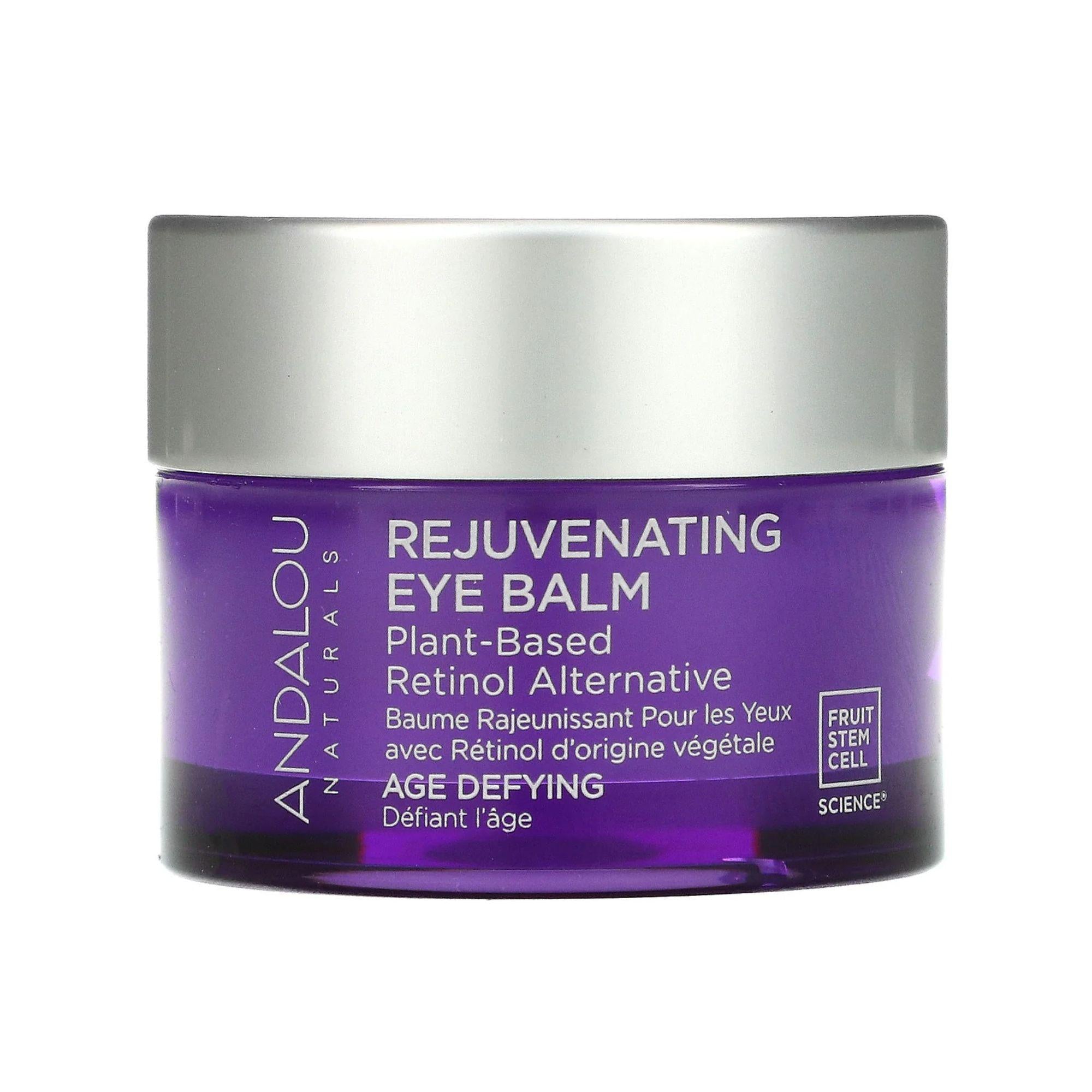 Andalou Naturals Rejuvenating Eye Balm – Plant-Based Retinol Alternative for Dark Circles, Puffiness & Fine Lines, 1 oz