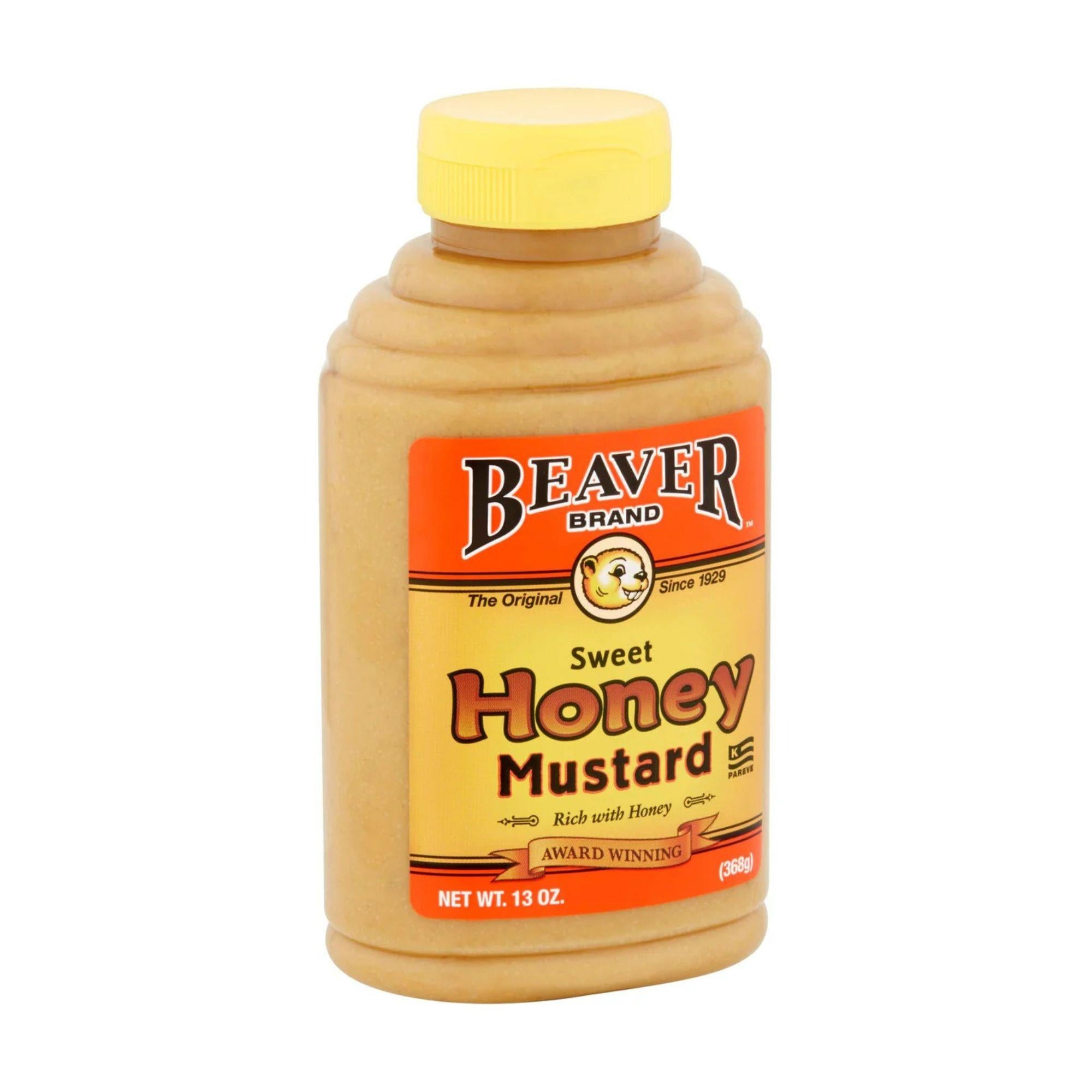 Beaver Sweet Honey Mustard – 6 Pack (13oz Bottles) – Gourmet Honey Dijon Condiment, Perfect for Sandwiches, Pretzels, Marinades & Dipping Sauces
