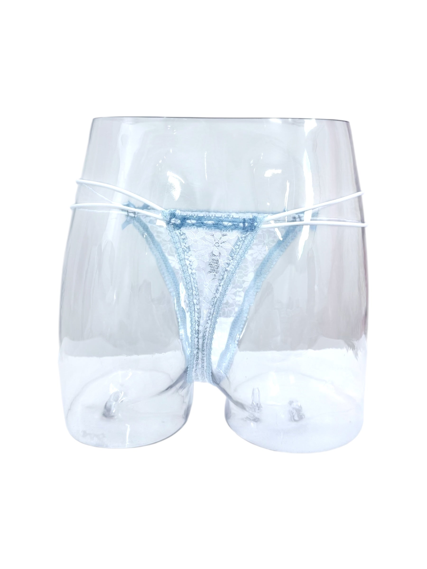 Coquette Lace G-String Trio with Satin Bows - Romantic Floral Design Lingerie Set 