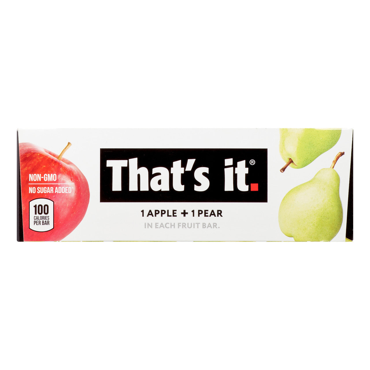 That’s It Apple + Pear Fruit Bar (12 x 1.2 oz) | 100% Real Fruit, High Fiber, No Added Sugar, Gluten-Free Snack