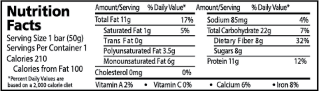 Zing Dark Chocolate Cherry Almond Bar (12 x 1.76 oz) | Gluten-Free, Plant-Based Protein Snack