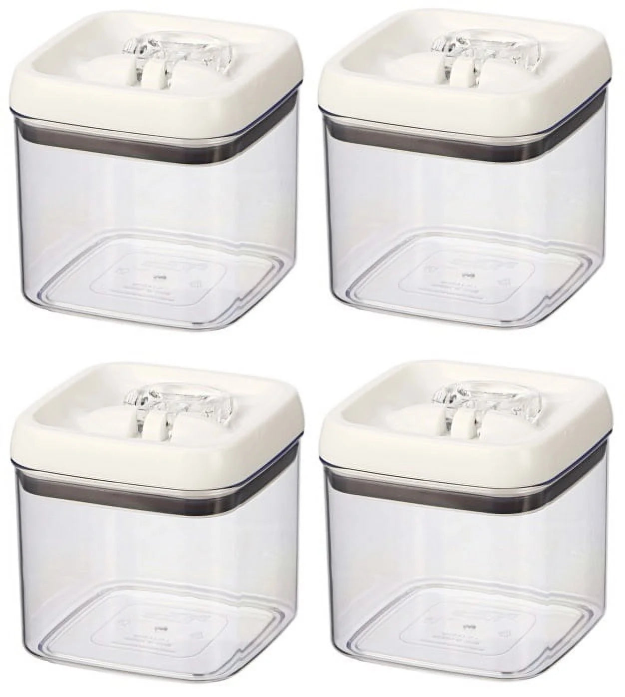 Better Homes & Gardens Canister Pack of 4 - 4.5 Cup Flip-Tite Square Food Storage Container