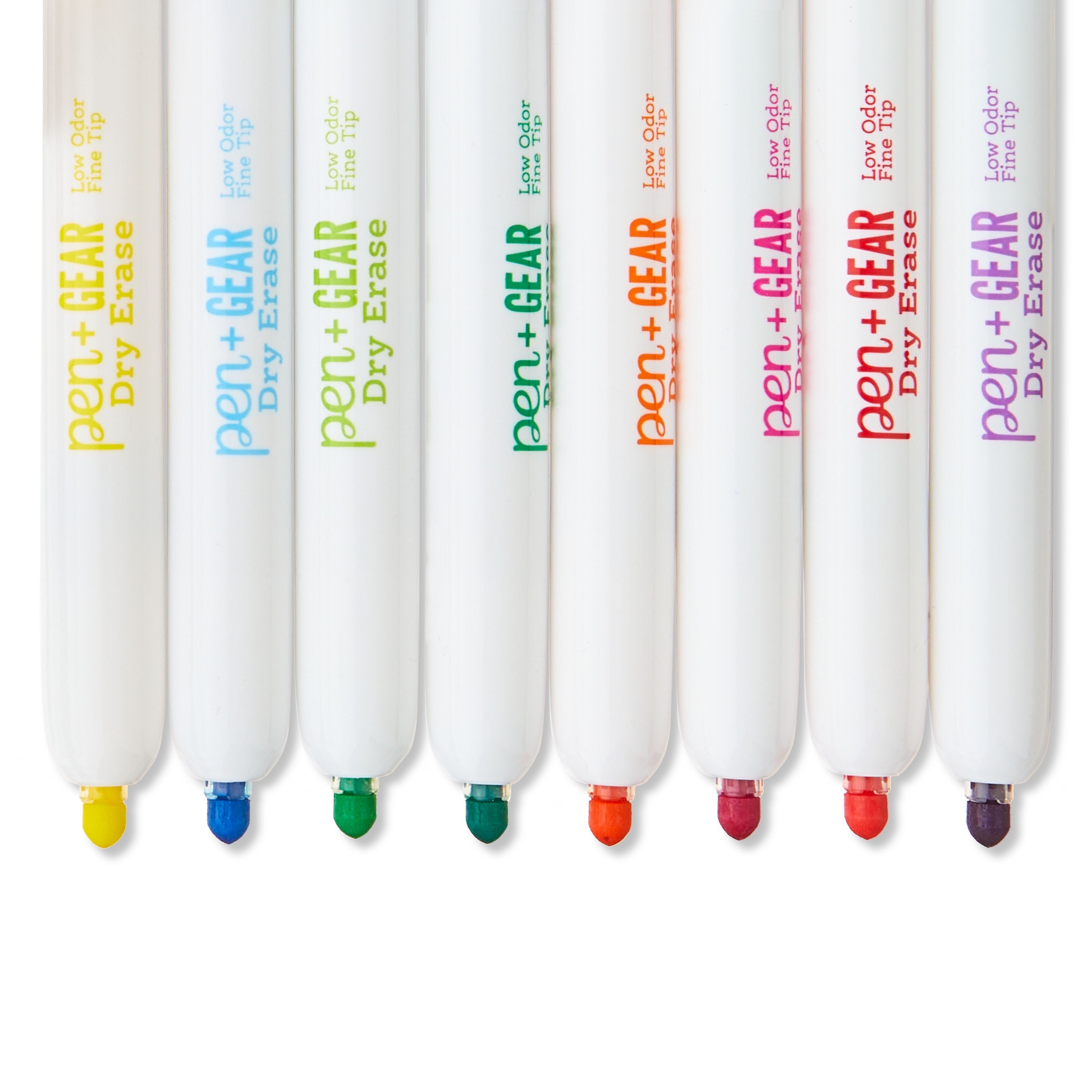 Pen+Gear Low-Odor Retractable Dry Erase Markers, Fine Point, Muti Colors, 16 Count