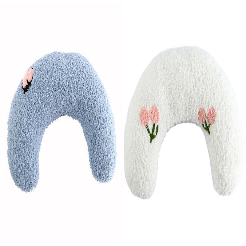 Cozy Calming U-Shaped Pet Pillow for Cats and Small Dogs – Soft Plush Neck Support and Sleep Aid