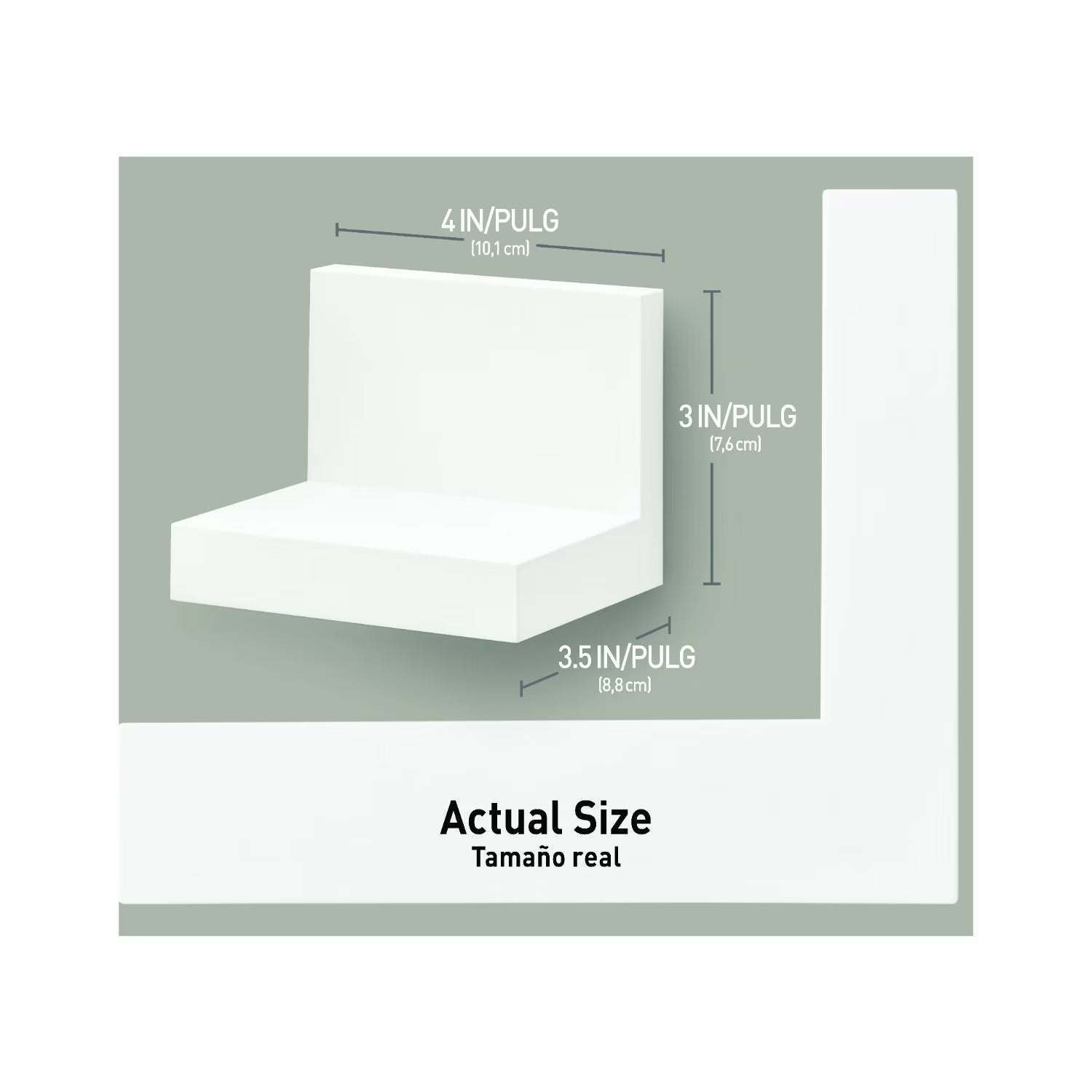Command Display Ledges, Quartz, 2 Wall Display Ledges