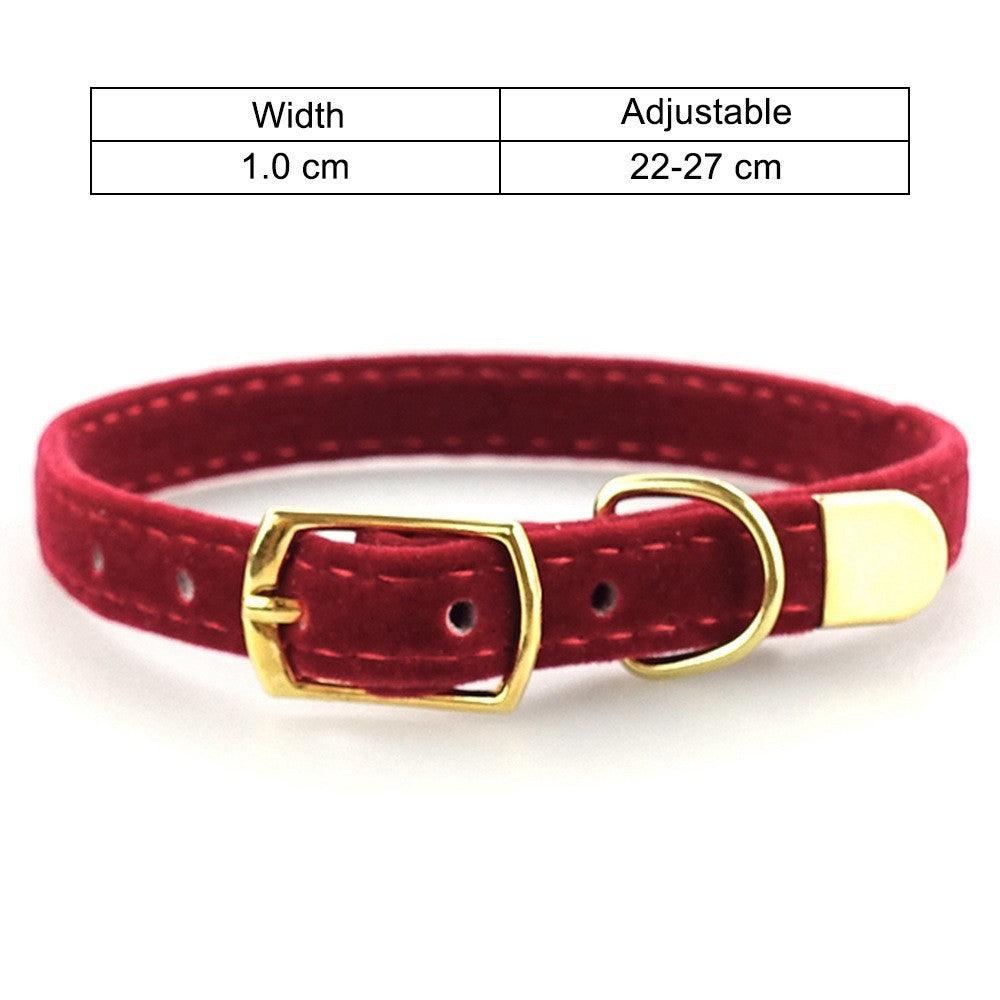 Luxury Velvet Cat Collar - Adjustable Soft Flocking Design for Fashionable Felines