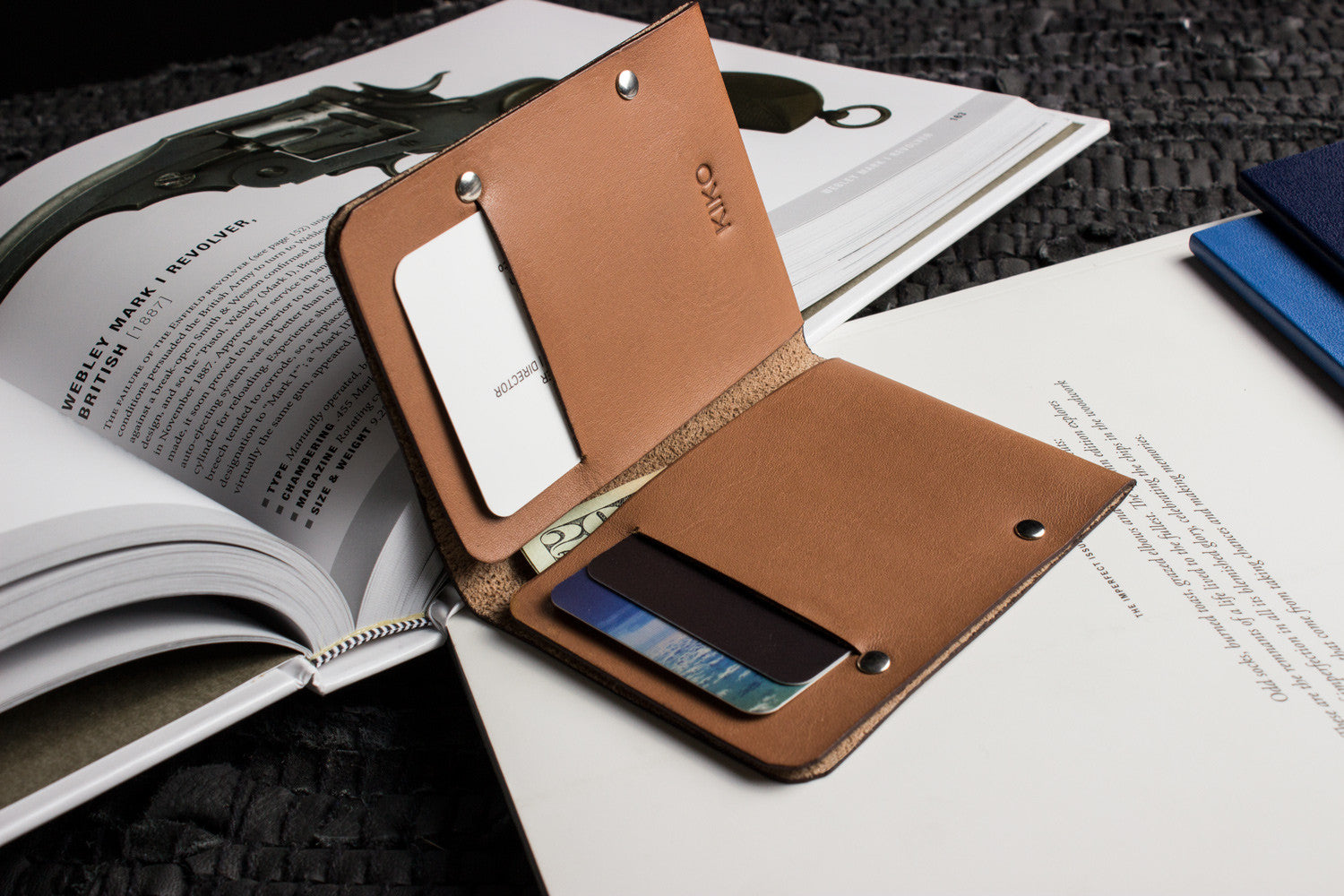 Handmade Unstitched Leather Bifold Wallet – Minimalist Slim Vegetable Tanned Cowhide Wallet for Men