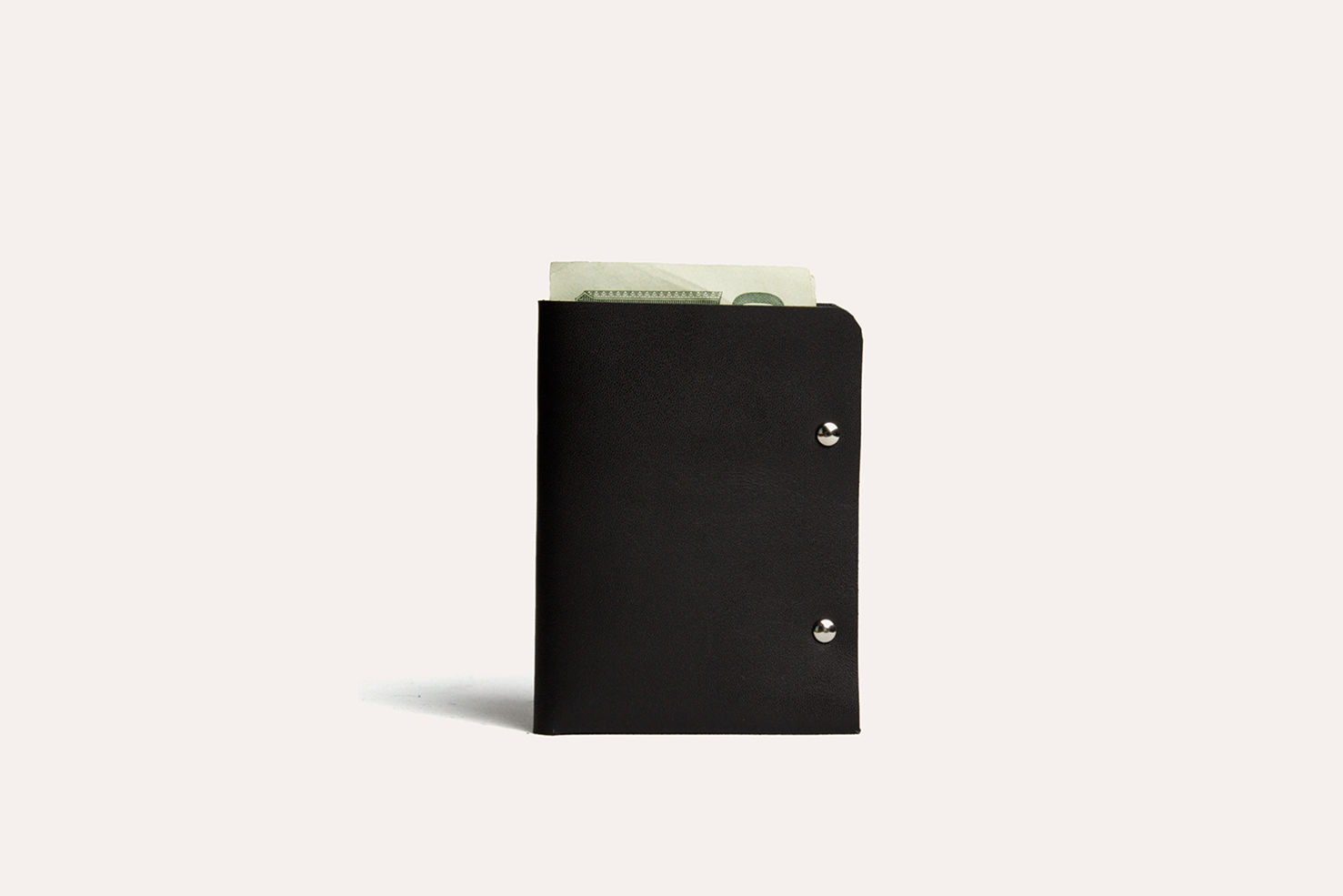 Handmade Unstitched Leather Bifold Wallet – Minimalist Slim Vegetable Tanned Cowhide Wallet for Men