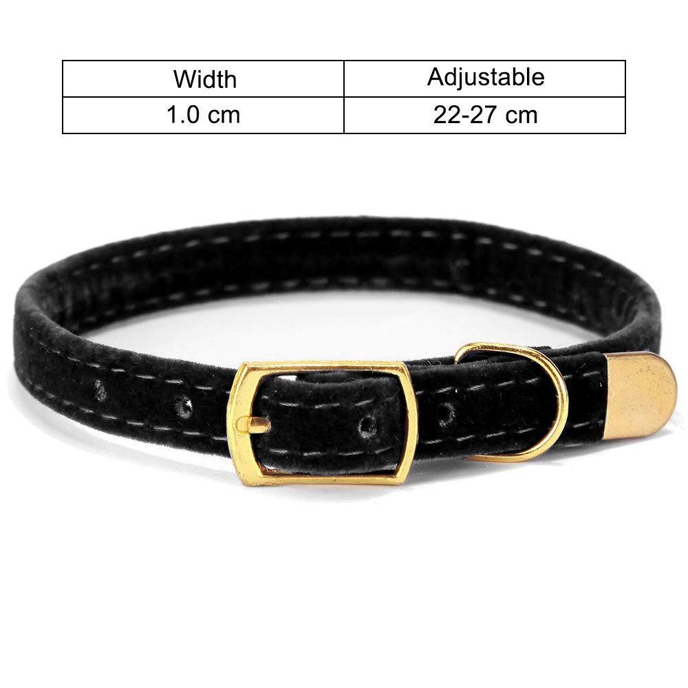 Luxury Velvet Cat Collar - Adjustable Soft Flocking Design for Fashionable Felines