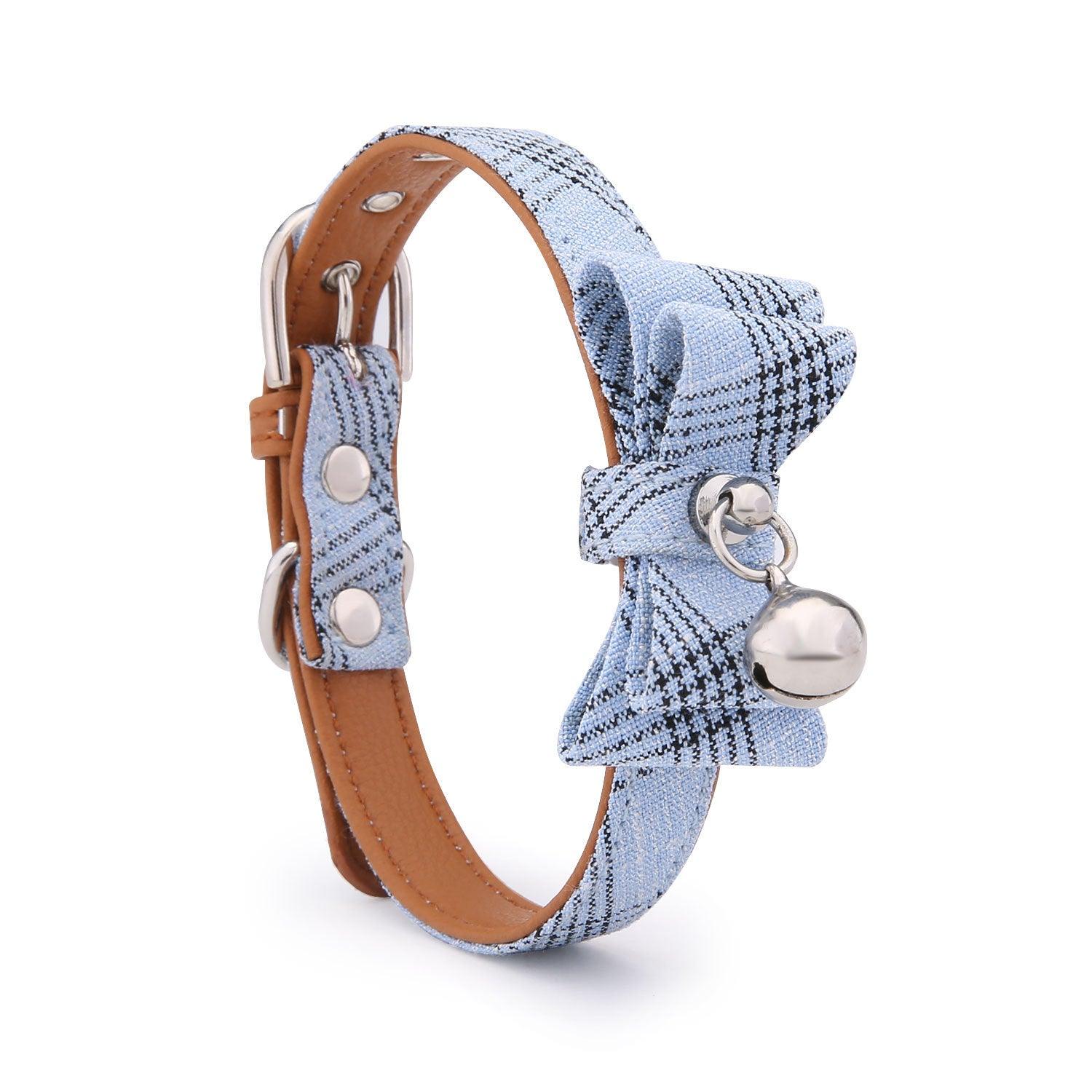 Adjustable Striped Cat Collar with Charm and Bow - Stylish, Durable, & Comfortable for All Cats