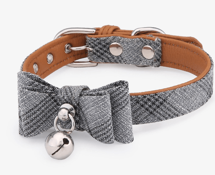Adjustable Striped Cat Collar with Charm and Bow - Stylish, Durable, & Comfortable for All Cats