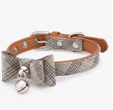 Adjustable Striped Cat Collar with Charm and Bow - Stylish, Durable, & Comfortable for All Cats
