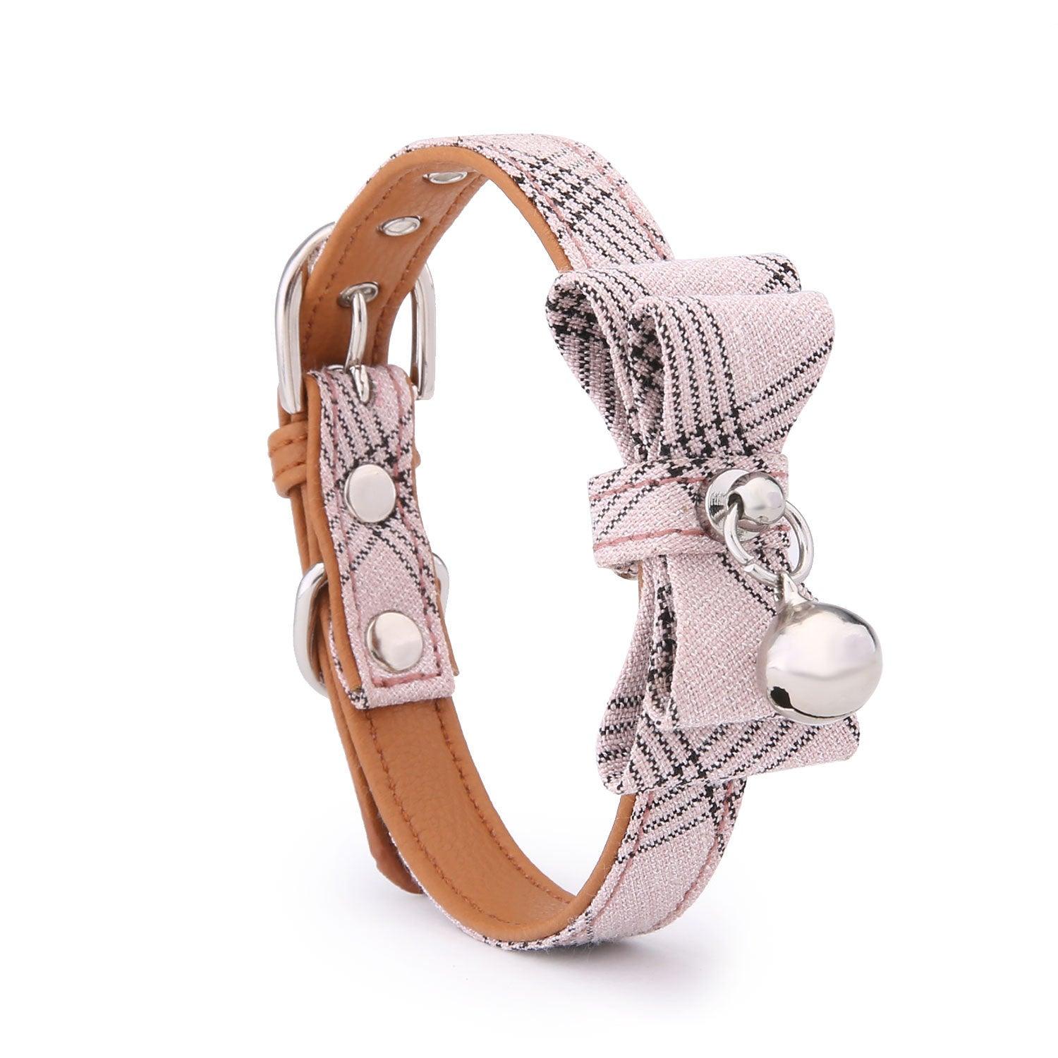 Adjustable Striped Cat Collar with Charm and Bow - Stylish, Durable, & Comfortable for All Cats