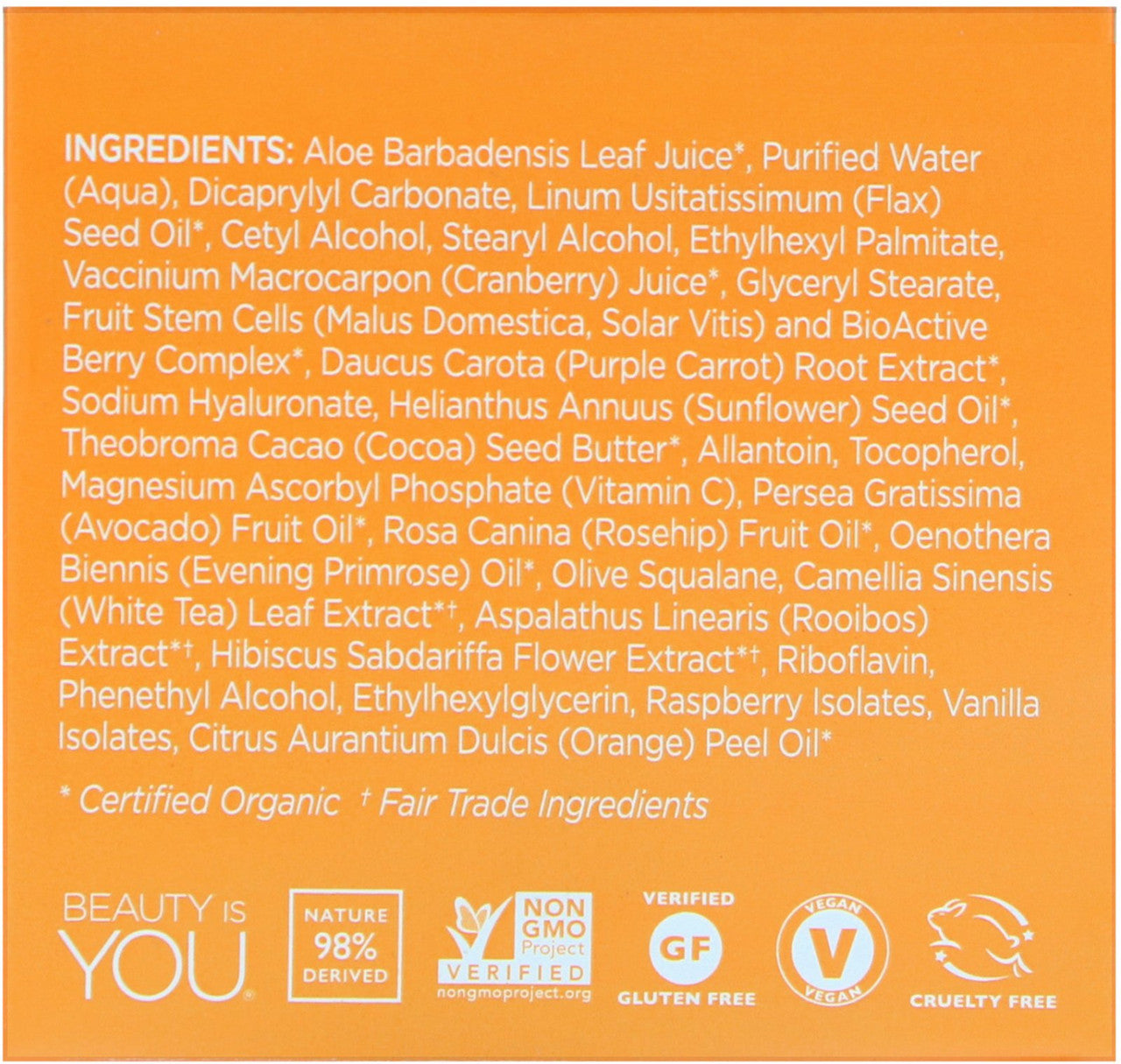 Andalou Naturals Purple Carrot +C Luminous Night Cream – Vitamin C Brightening & Anti-Aging Night Moisturizer with Hyaluronic Acid, 1.7 oz