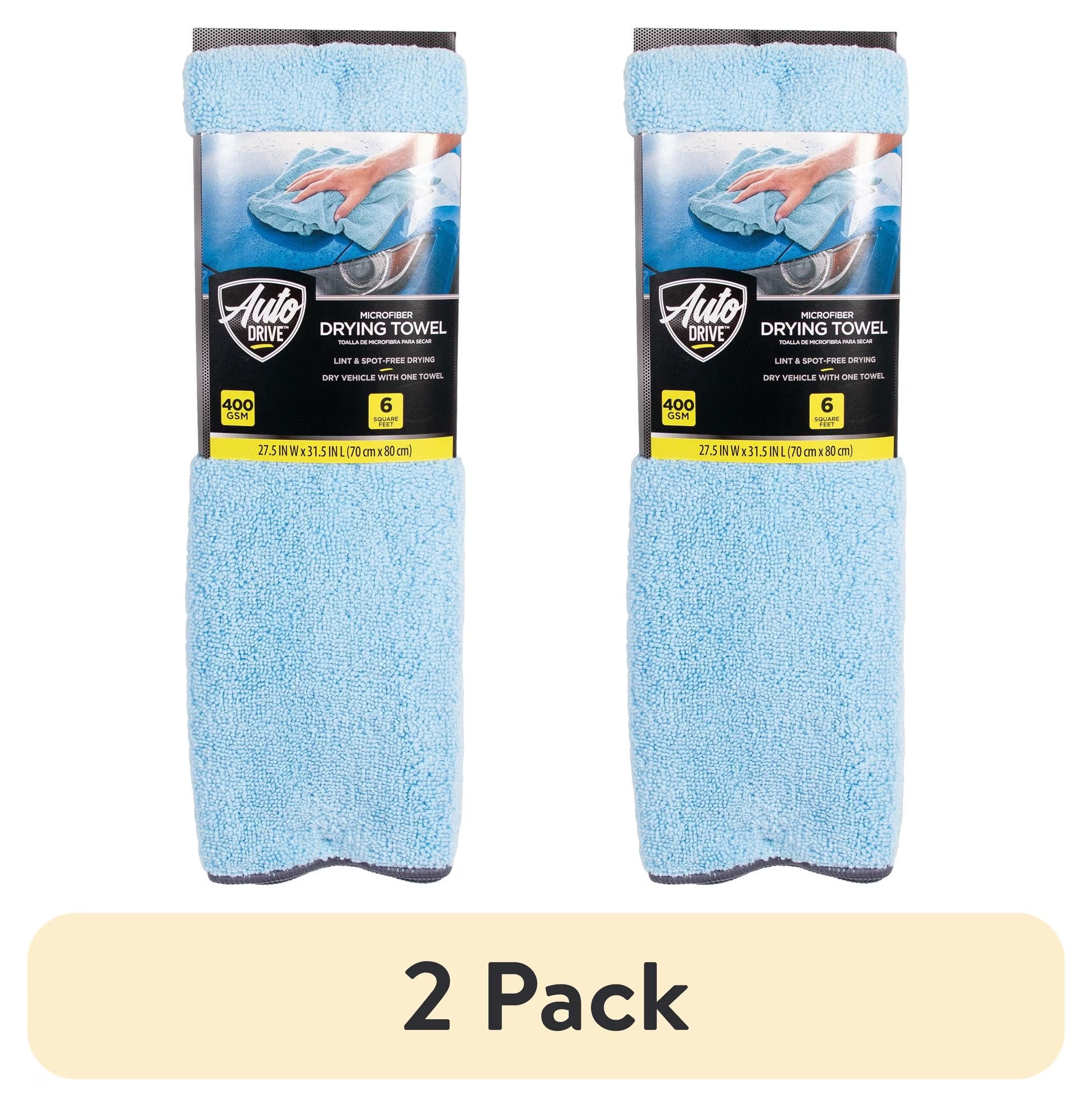 Auto Drive Car Cleaner Absorbent Microfiber Drying Towel, 6 Sq. Ft., Blue