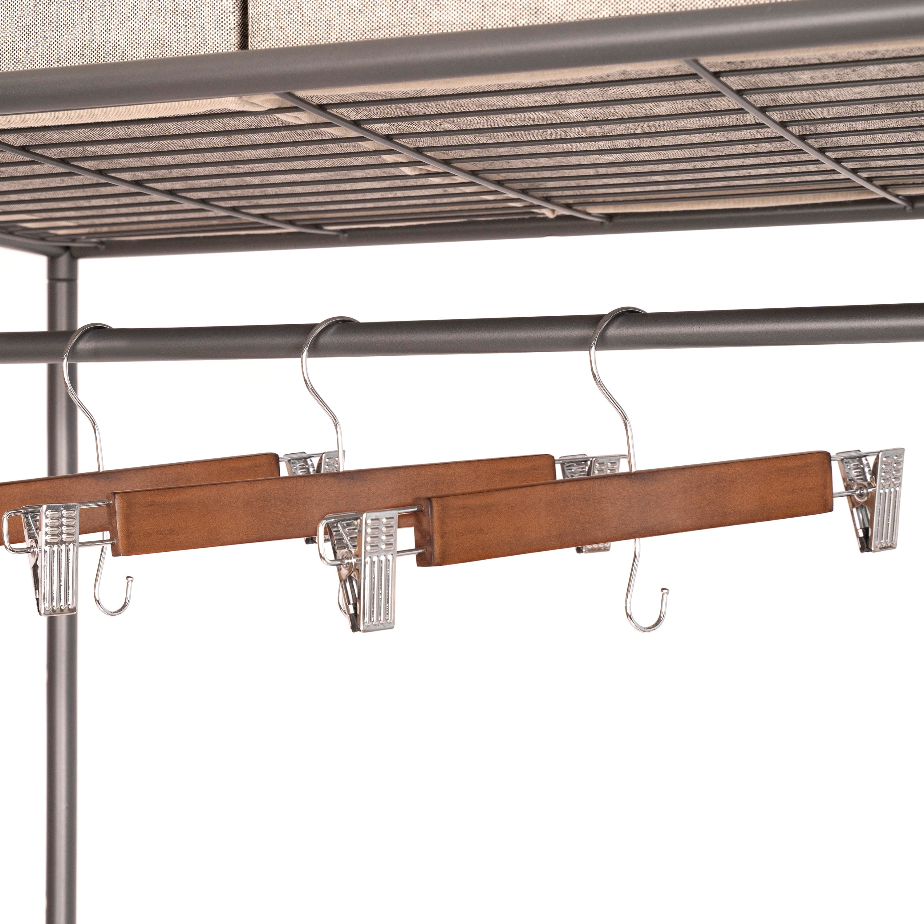 Better Homes & Gardens Walnut Finish Wood Pant & Skirt Adult Hangers, 3 Count