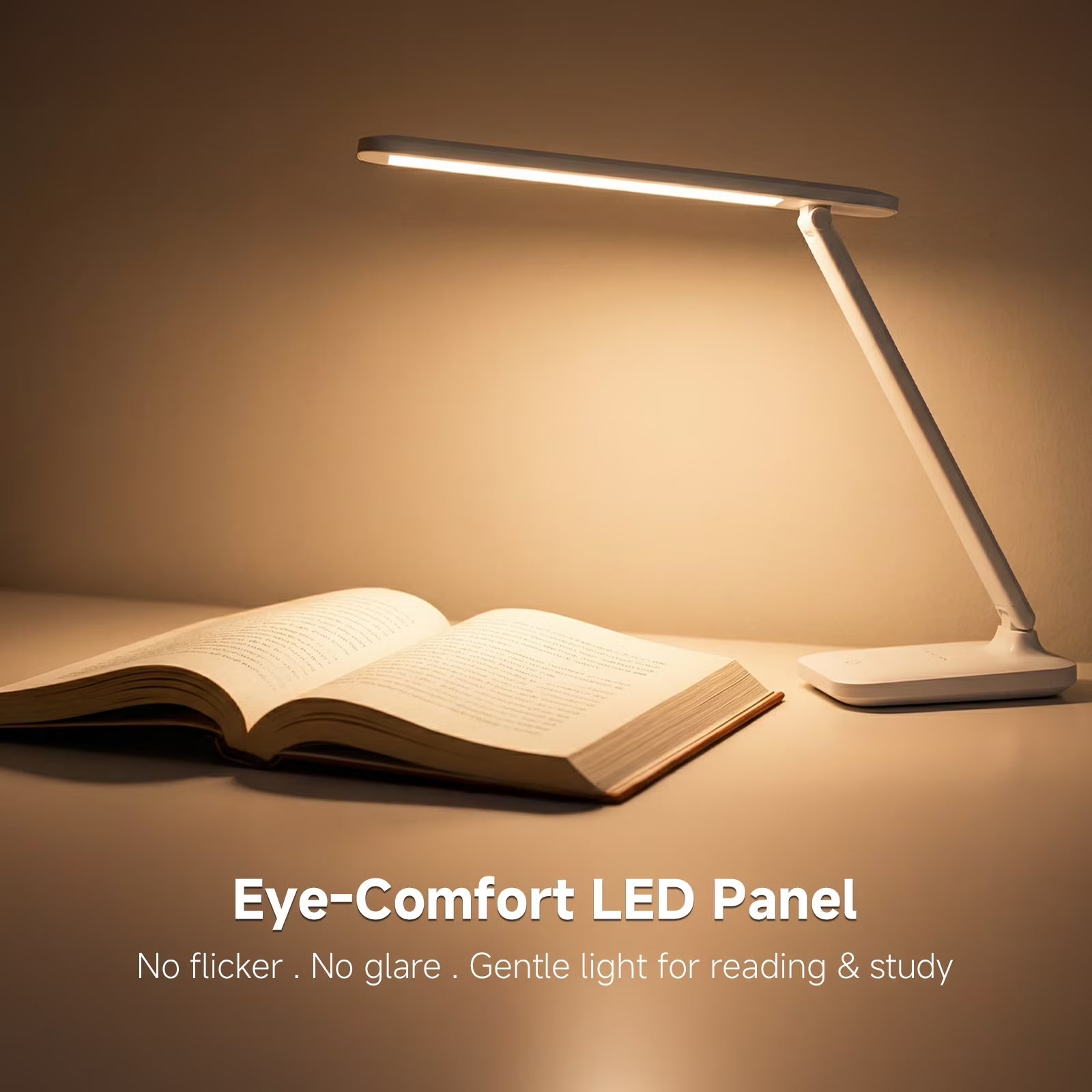 NOYAFA LED Desk Lamp, 3 Lighting Modes Dimmable, Eye-Caring with USB Port, for Home Office Study