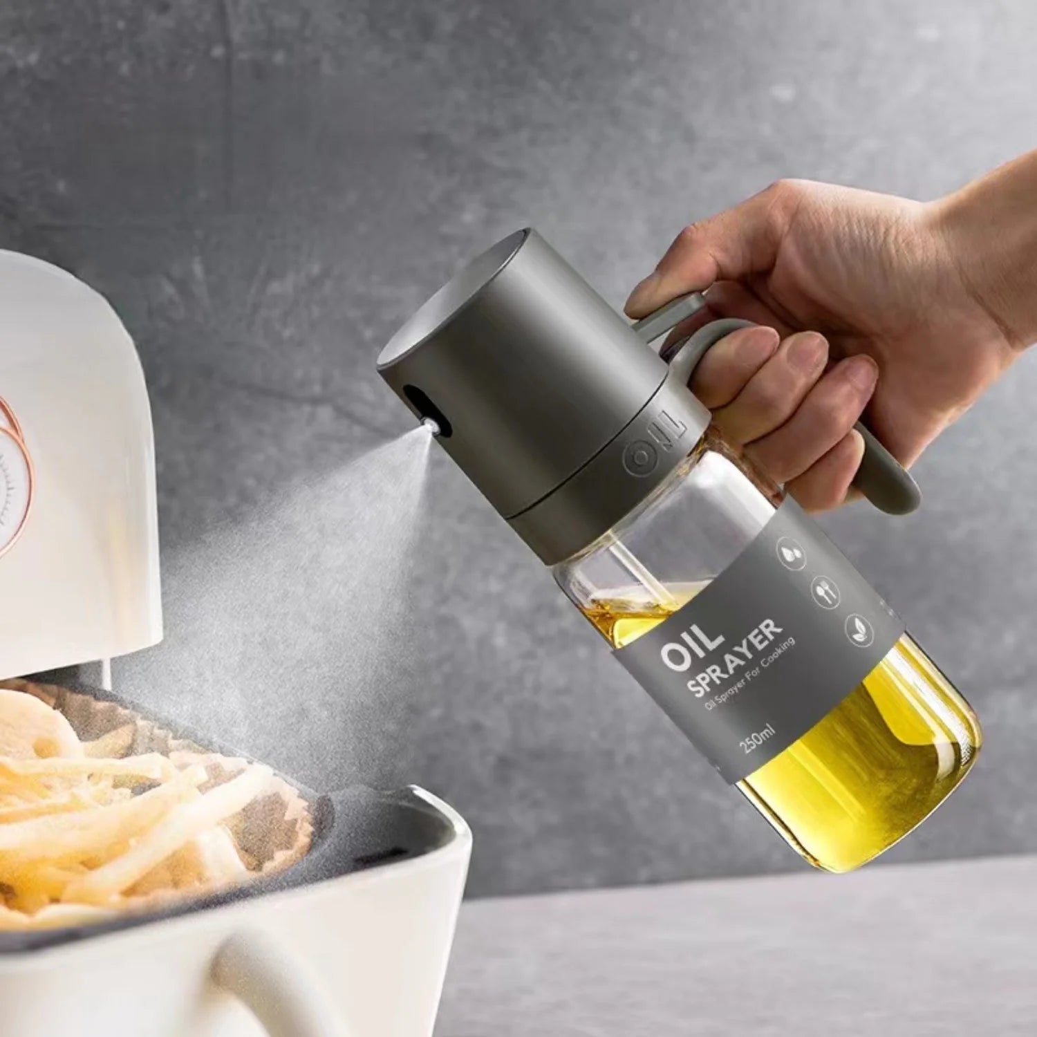 JEEXI Oil Sprayer for Cooking, Advanced Olive Oil Spray Bottle Mister, Kitchen Gadgets Accessories for Air Fryer, Salad, BBQ, Kitchen Baking, Roasting