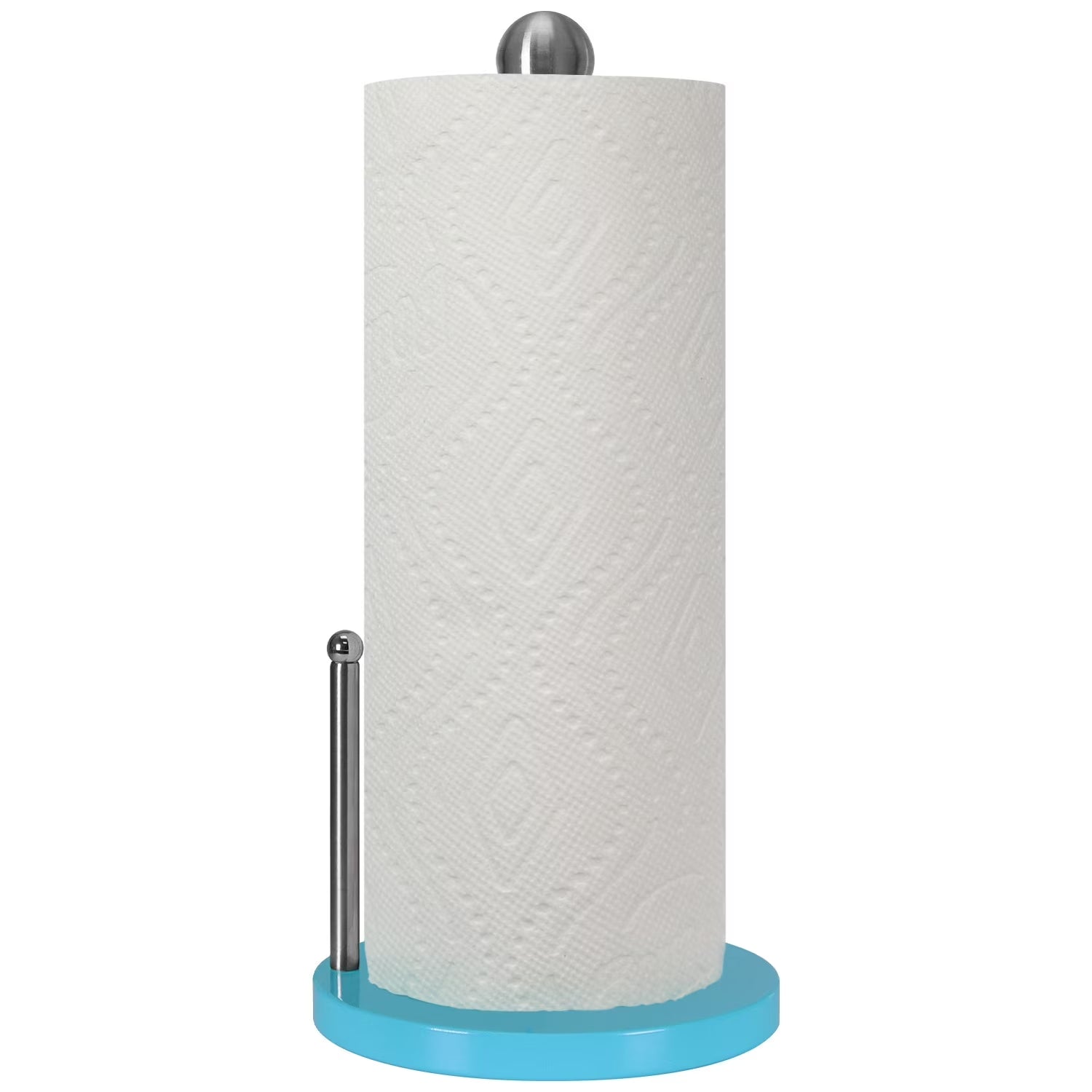 Blue Donuts Enamel Coated Steel Paper Towel Holder (Black)