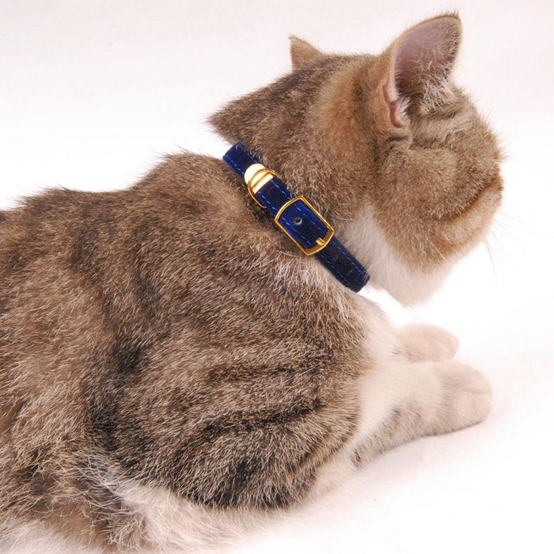 Luxury Velvet Cat Collar - Adjustable Soft Flocking Design for Fashionable Felines
