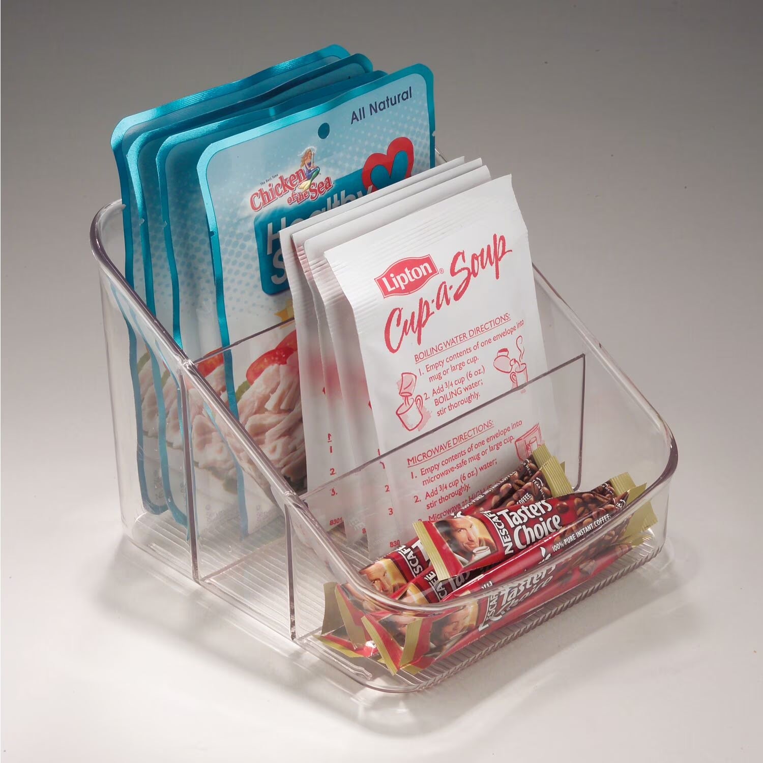 Idesign Clear 3-Tier Linus Packet Organizer Bin
