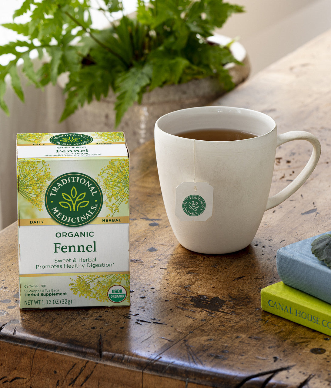 Traditional Medicinals Organic Fennel Tea – Herbal Digestive Support (6x16 Bags)