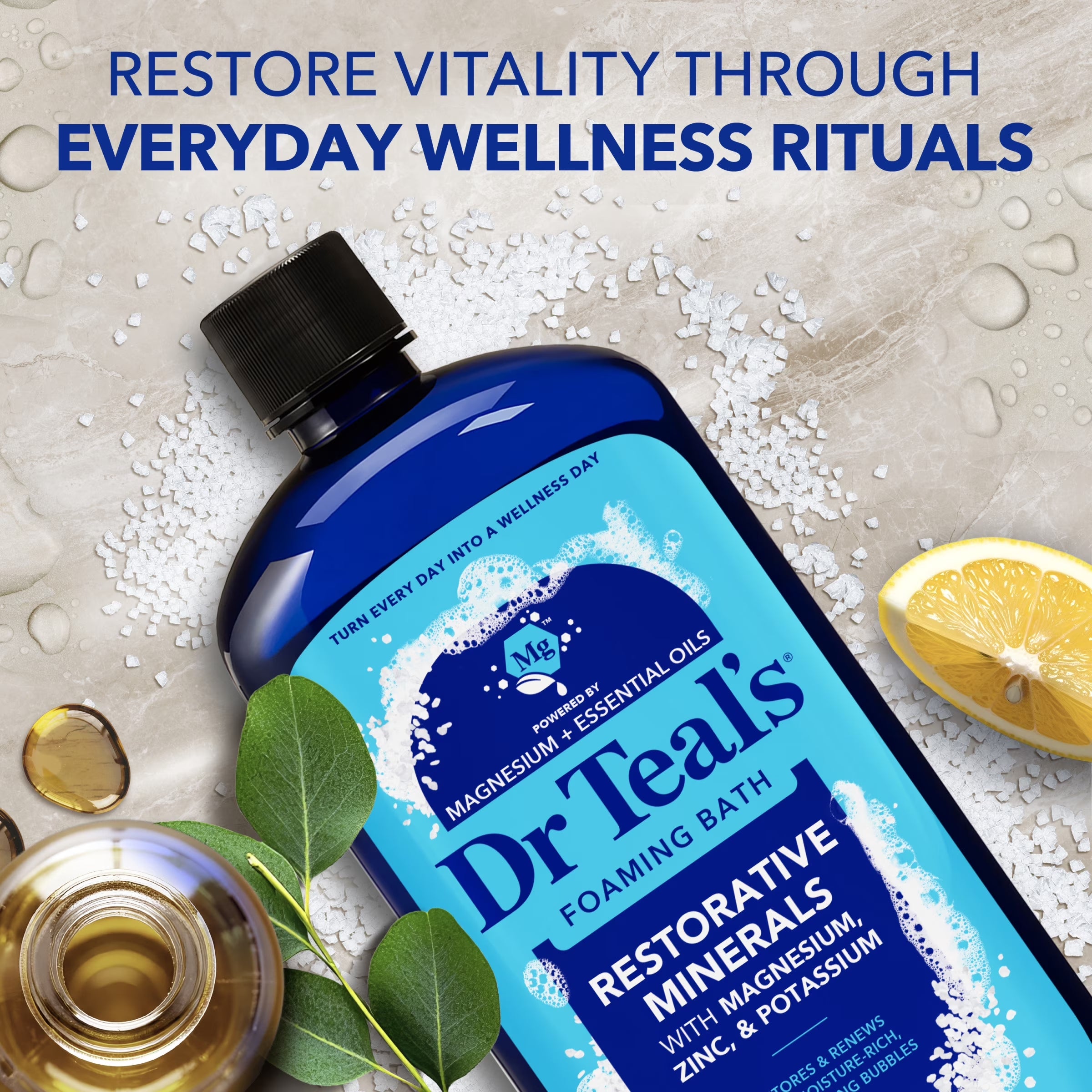 Dr Teal'S Foaming Bath, Restorative Minerals with Magnesium, Potassium, and Zinc, 34 Fl Oz