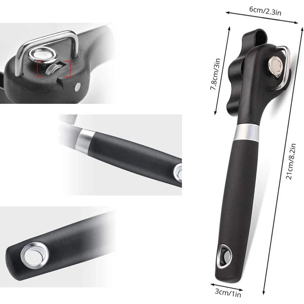 Cowin Can Opener Manual Cutting Can Opener Safe Smooth Edge Stainless Steel Ergonomic Can Opener Kitchen Restaurant