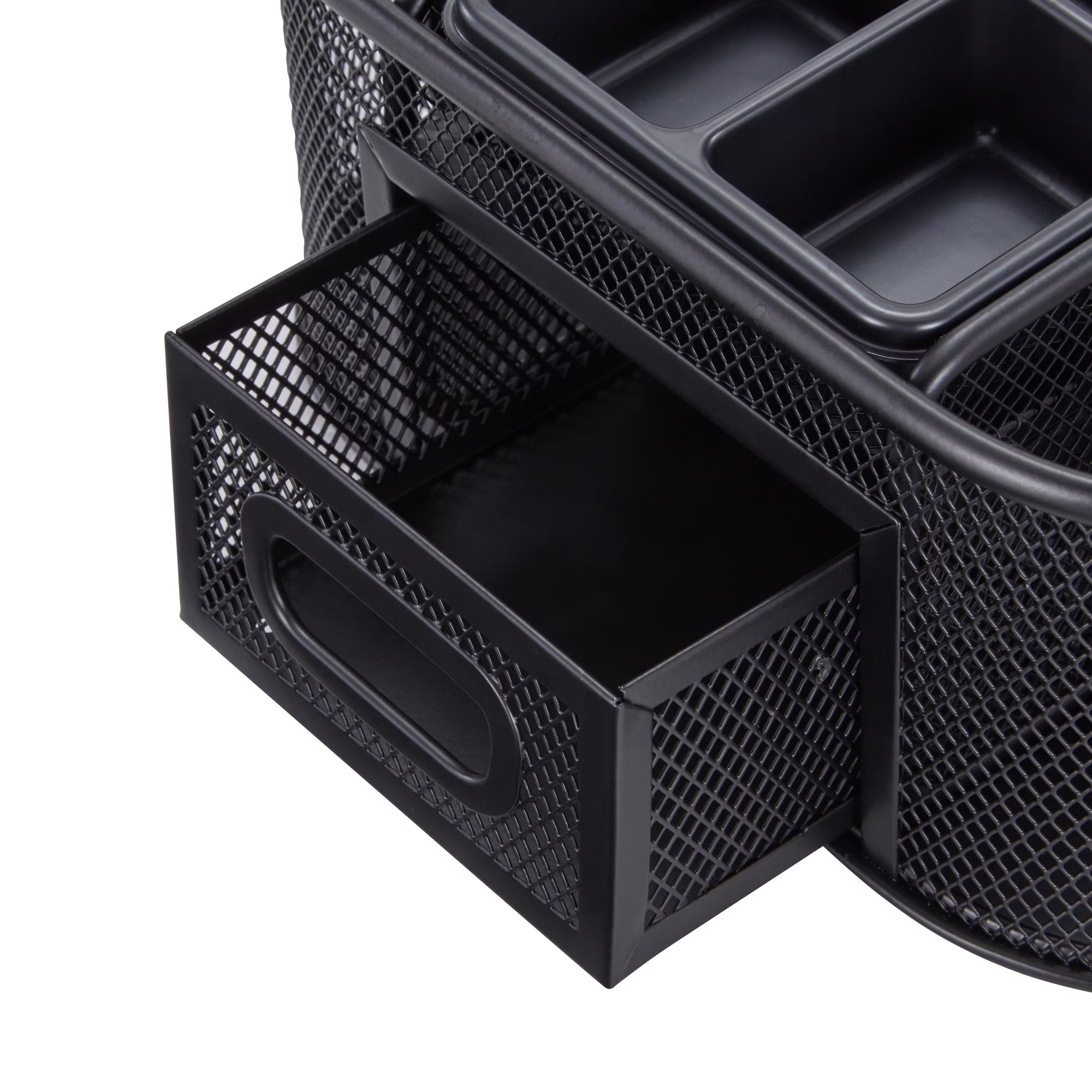 Pen+Gear Metal Mesh Desktop Organizer, 8 Compartments, Black