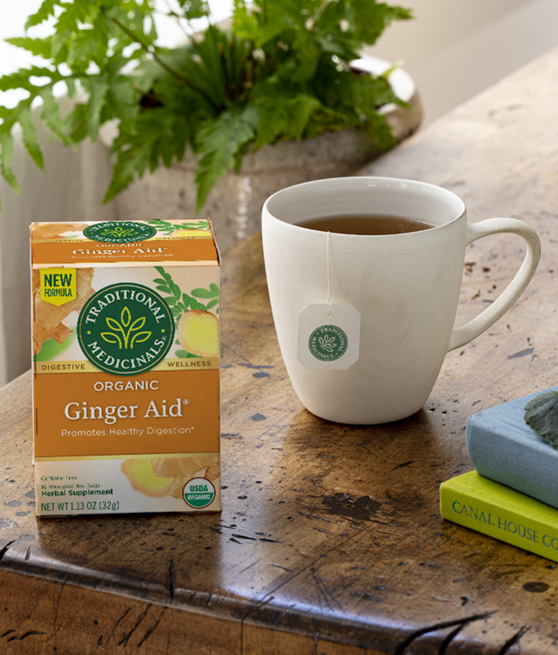 Traditional Medicinals Organic Ginger Aid Tea – Herbal Digestive Support & Soothing Relief (6x16 Bags)