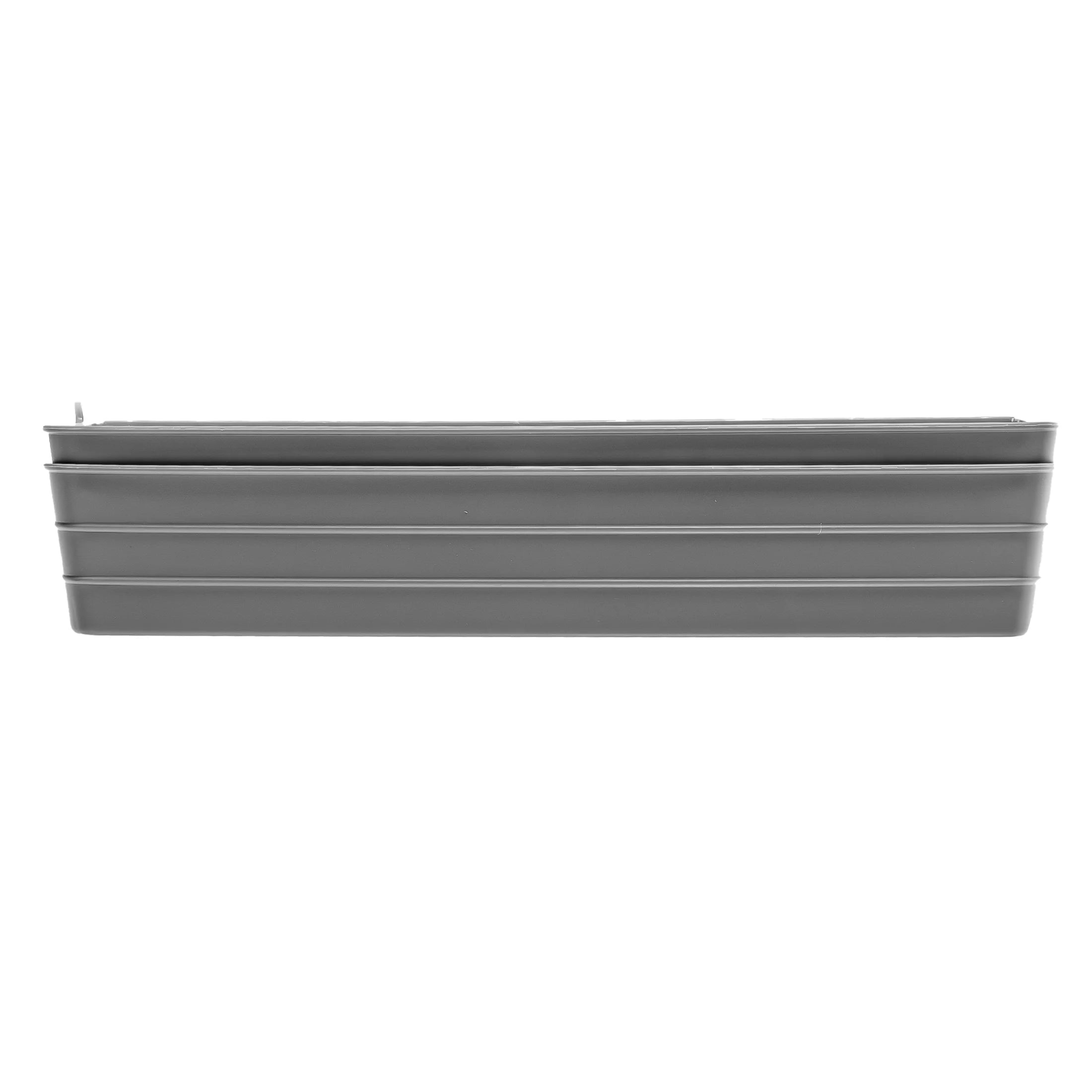 (2 Pack) Mainstays Utility Flex Storage Tray Organizer Set, Plastic Drawer Organizer Trays for Kitchen, Desk, Bathroom and Office Drawer Organization, Gray, 2-Pack, 5" X 15"