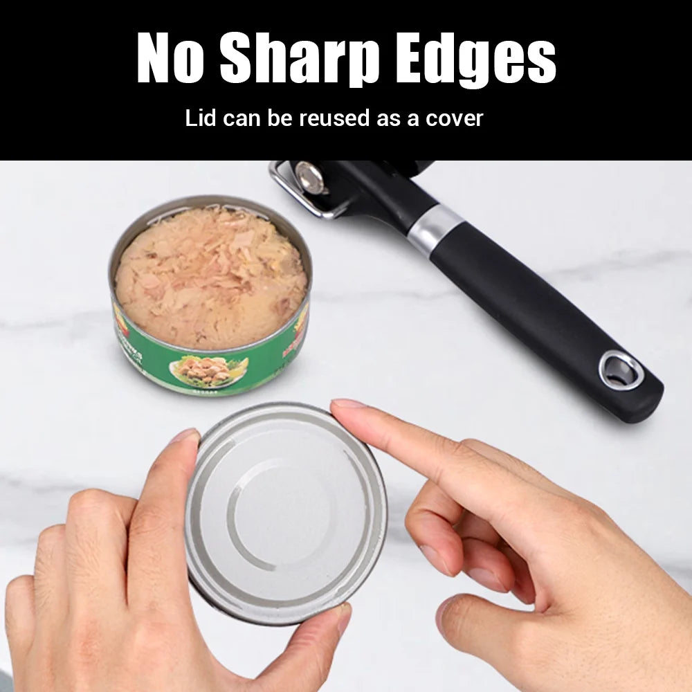Cowin Can Opener Manual Cutting Can Opener Safe Smooth Edge Stainless Steel Ergonomic Can Opener Kitchen Restaurant