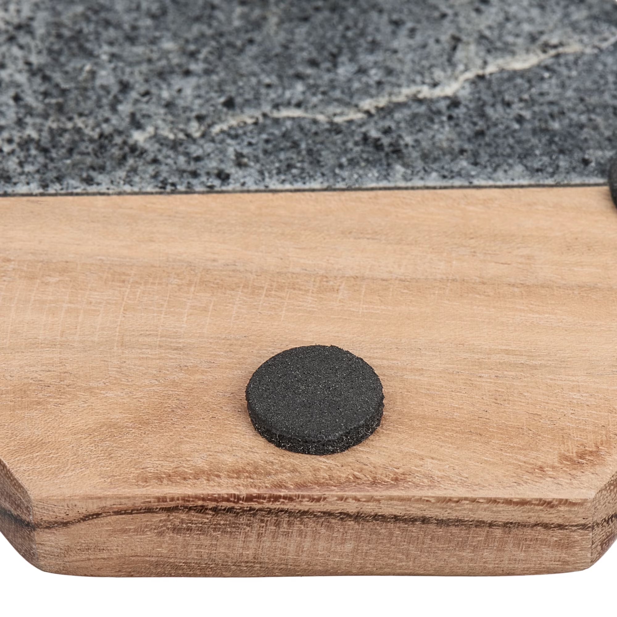 Better Homes & Gardens 4-Piece Wood and Stone Coaster Set