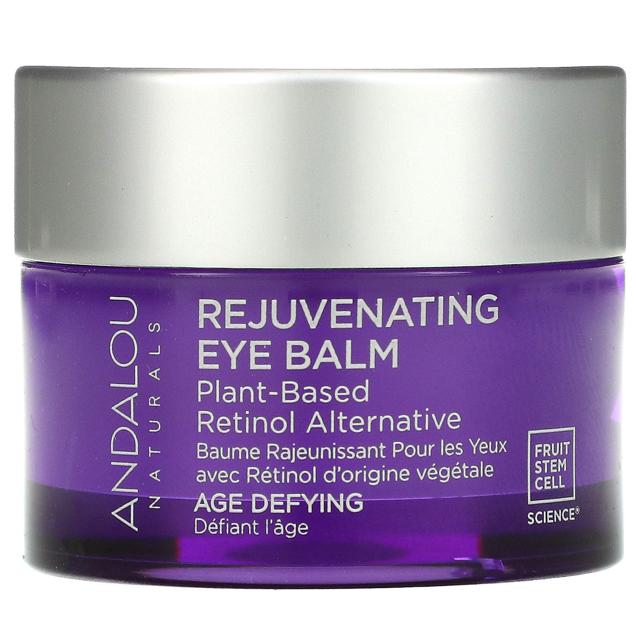 Andalou Naturals Rejuvenating Eye Balm – Plant-Based Retinol Alternative for Dark Circles, Puffiness & Fine Lines, 1 oz