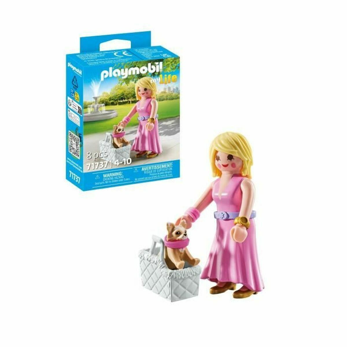 Playmobil It-Girl Figure with Chihuahua Playset - Creative Toy for Kids 3+ Years 