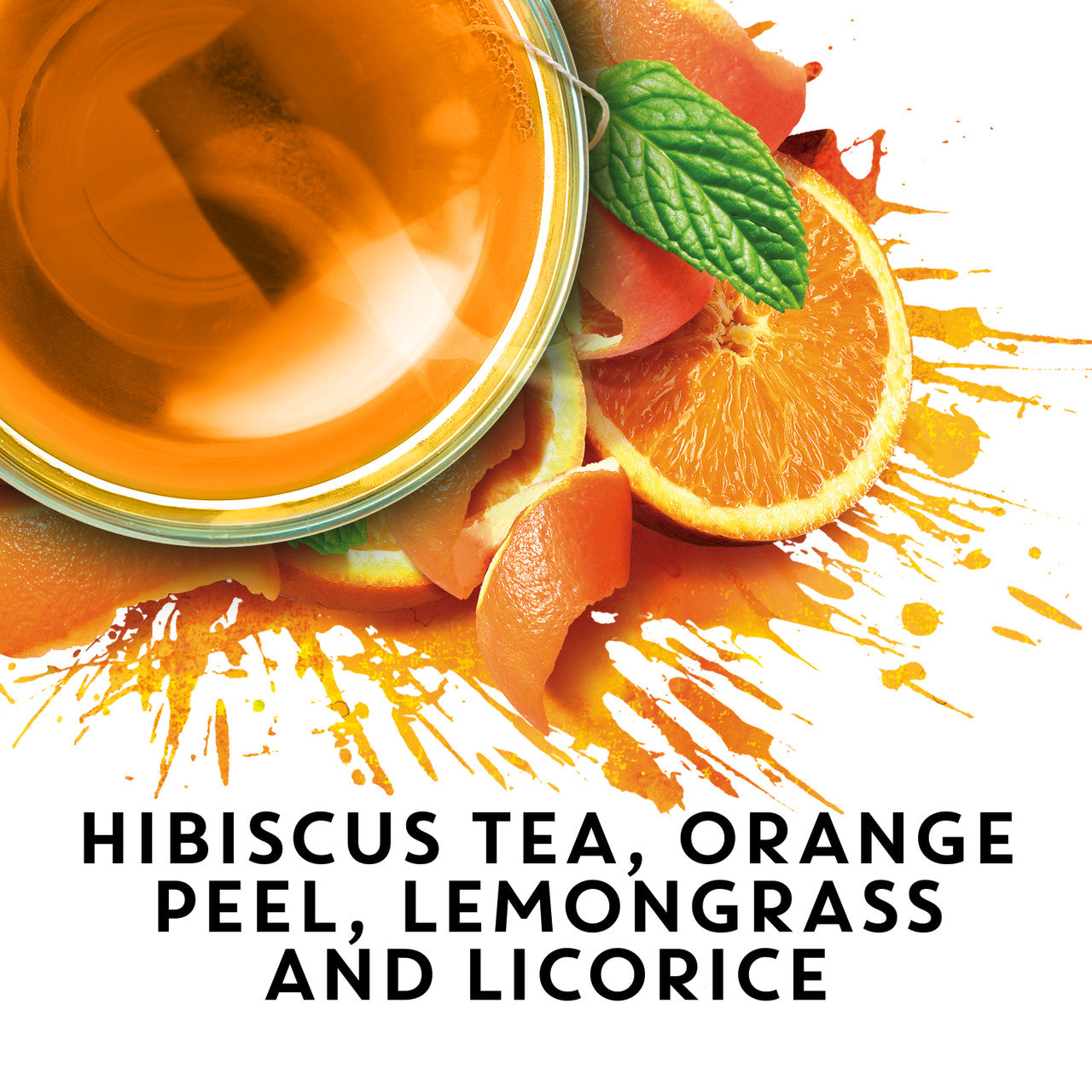 Tazo Wild Sweet Orange Herbal Tea – Caffeine-Free Citrus Blend (6x20 Bags)