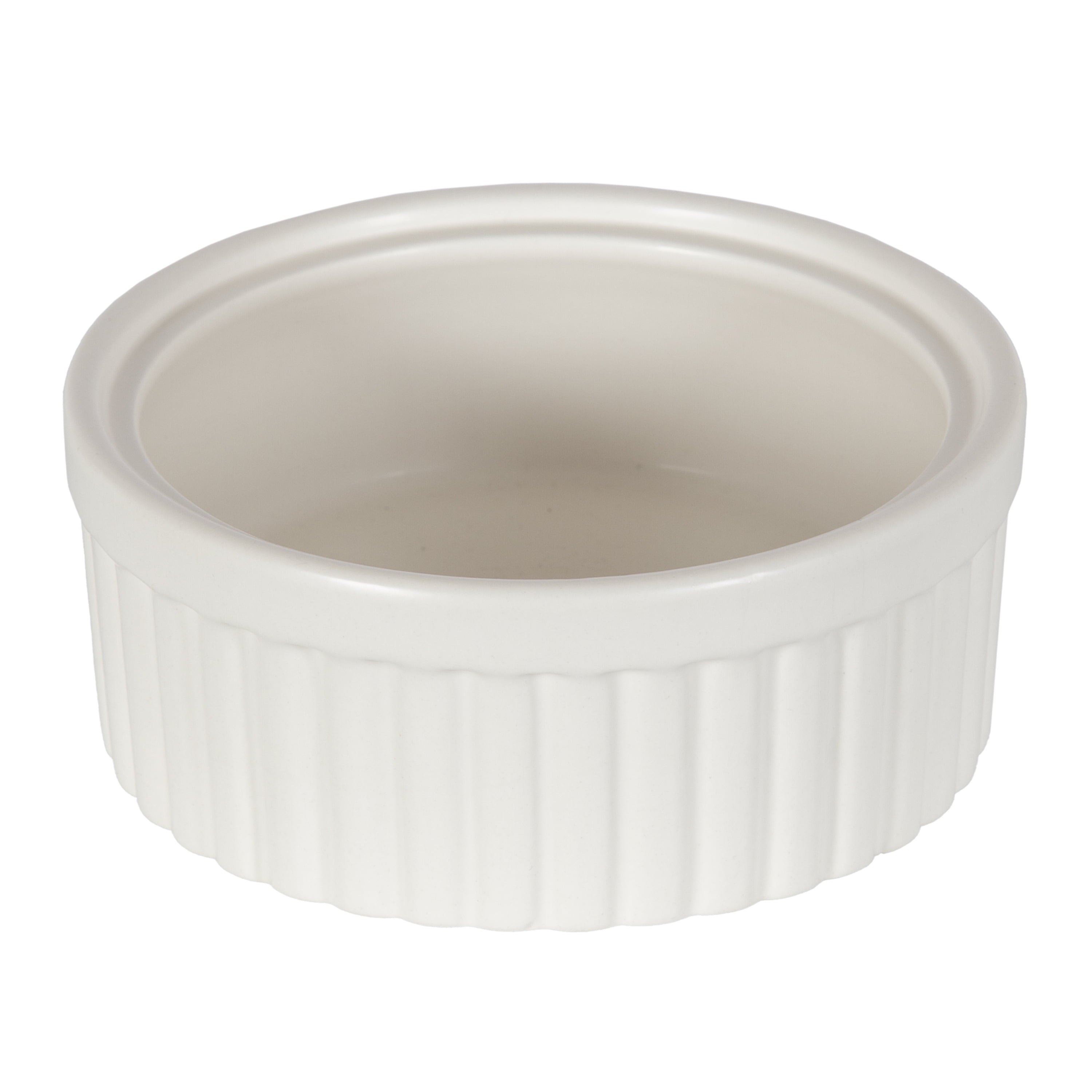 Better Homes & Gardens 2.5" X 6.18" Ribbed Off-White/Cream Ceramic Decorative Container