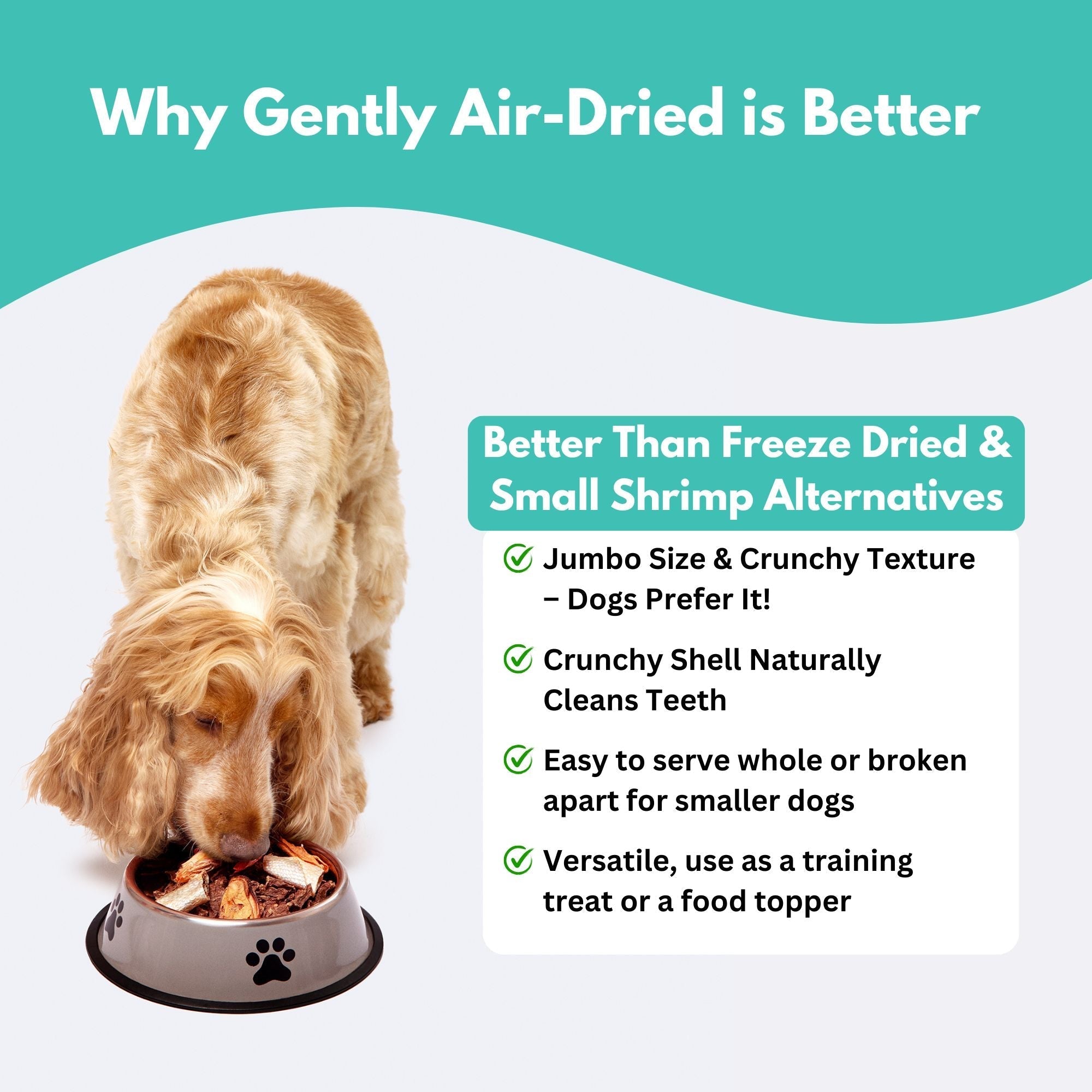 Wild-Caught Australian Jumbo Prawn High-Protein Dog Treats - Premium Natural Crunch, No Additives 