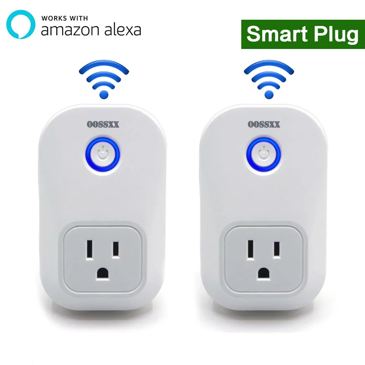 [2 Packs Smart Plug 10A 120V Mini Wifi Plug Smart Outlet](Type 1), Smart Sockets Remote Control Plugs with Voice Control, Timer & Schedule, Etl/Fcc/Rohs Listed Socket by OOSSXX