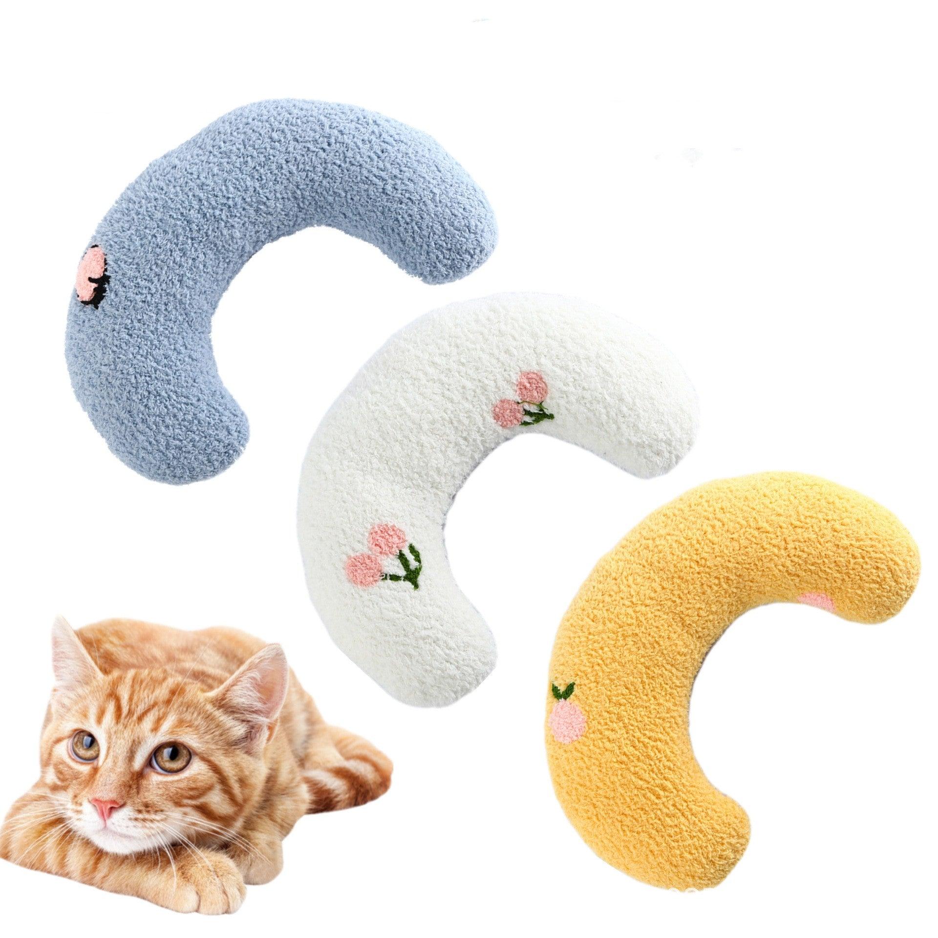 Cozy Calming U-Shaped Pet Pillow for Cats and Small Dogs – Soft Plush Neck Support and Sleep Aid