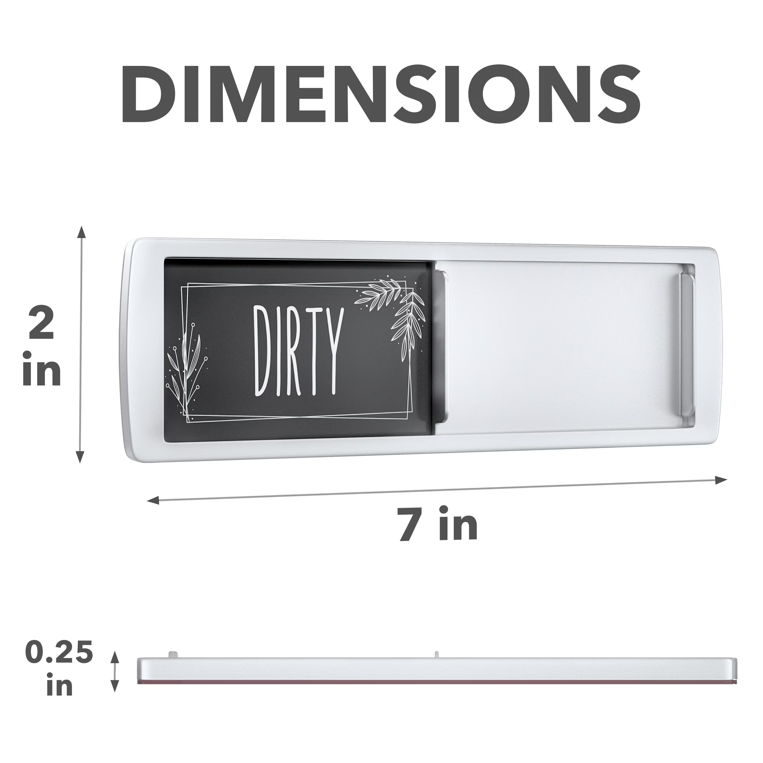 Assured Signs Dishwasher Magnet Clean Dirty Sign for Kitchen - White and Grey Acrylic - Made with Strong Refrigerator Magnets