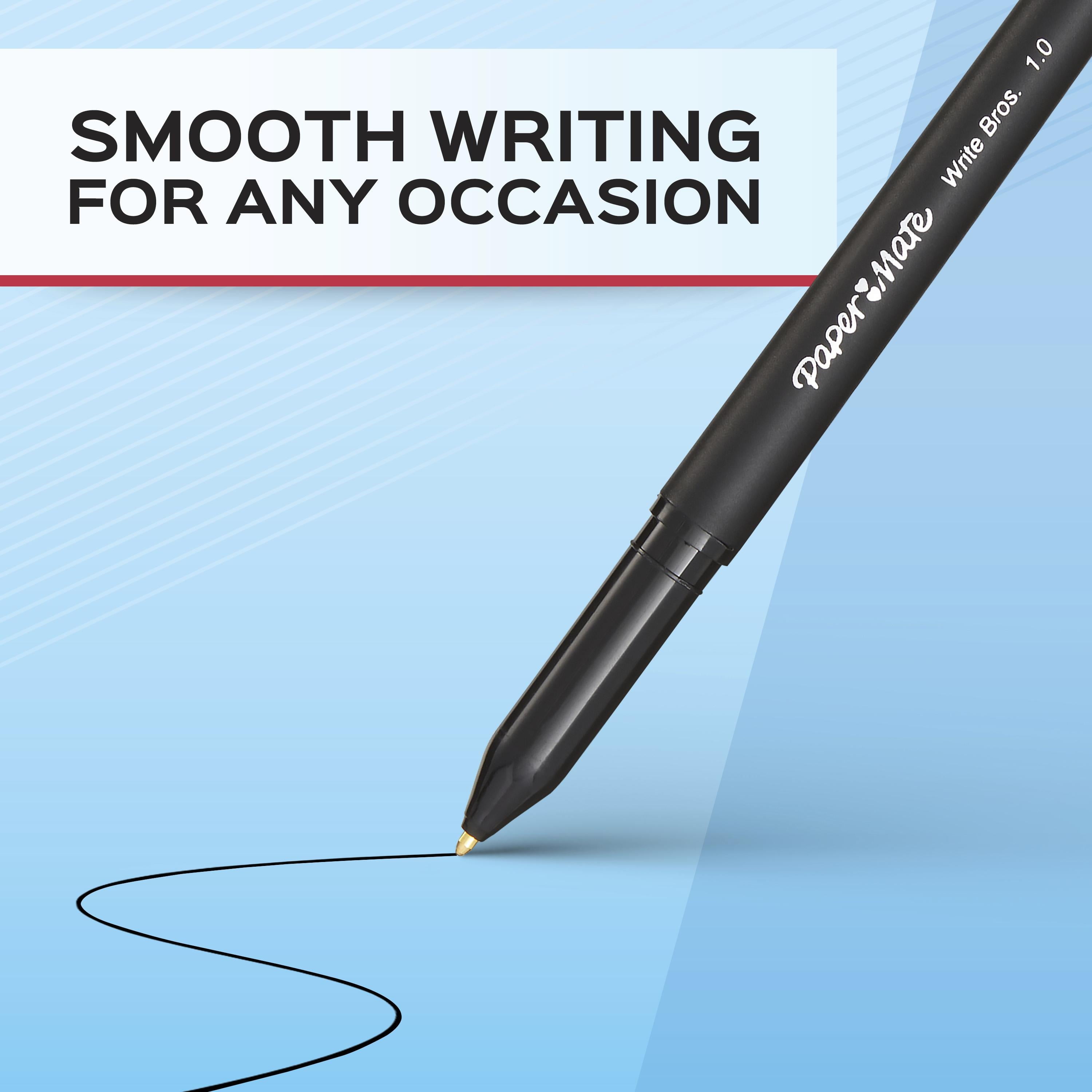 Paper Mate Ballpoint Pens, Write Bros. Black Ink Pen, Medium Point (1.0Mm), 20 Count
