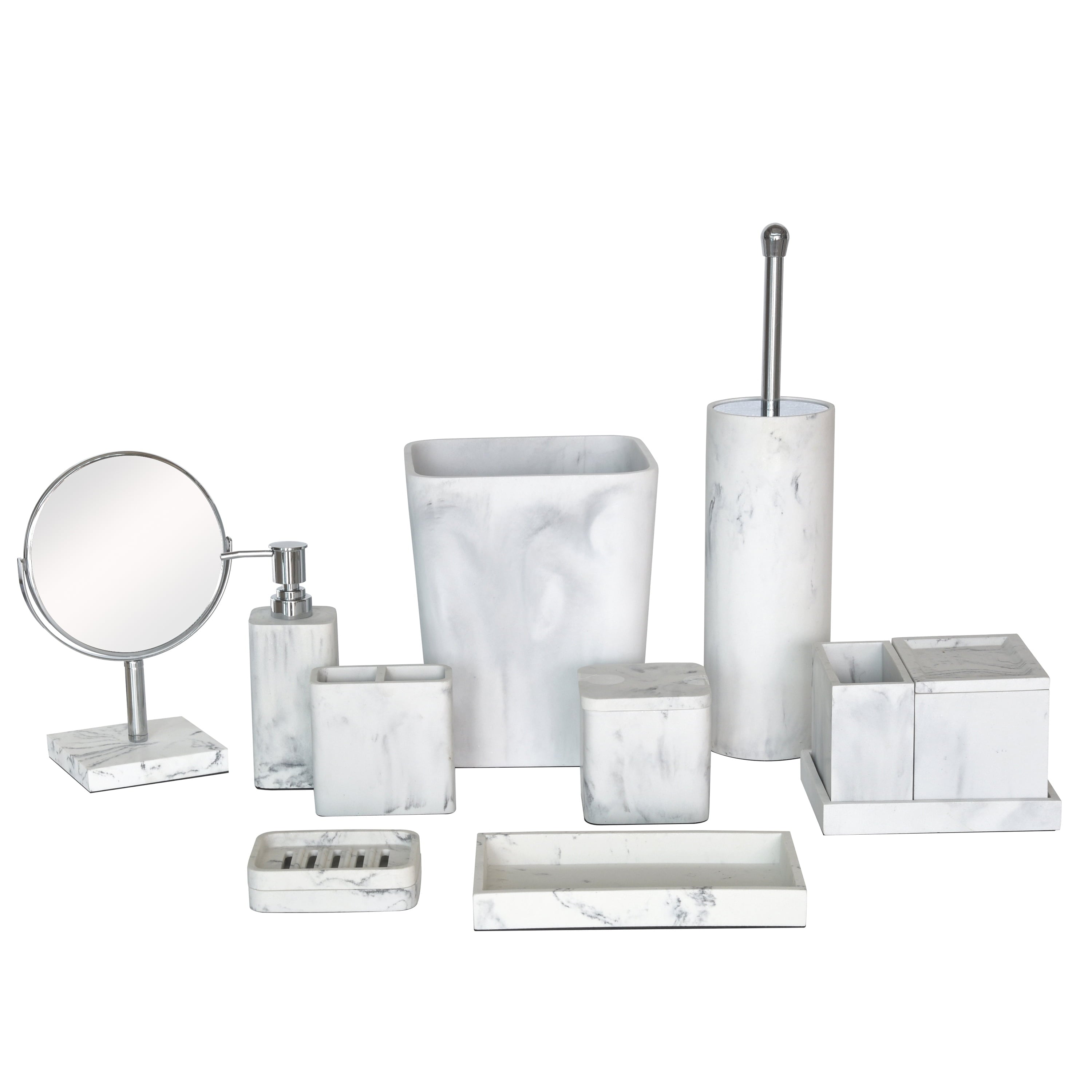 Better Homes & Gardens Faux Marble Toothbrush Holder, White