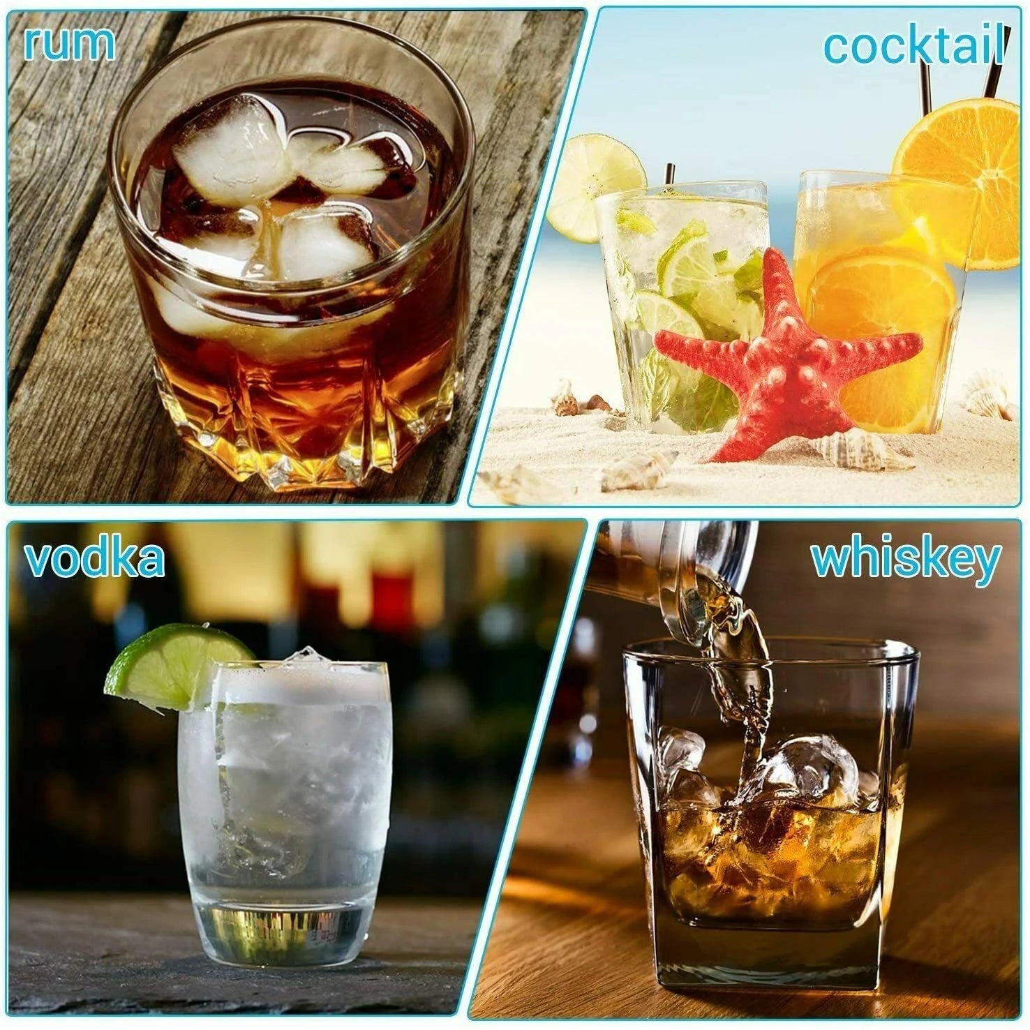 N1- Silicone 3D Diamond ICE Cube Tray Maker Mold Whiskey Cocktails (3 Pack), New